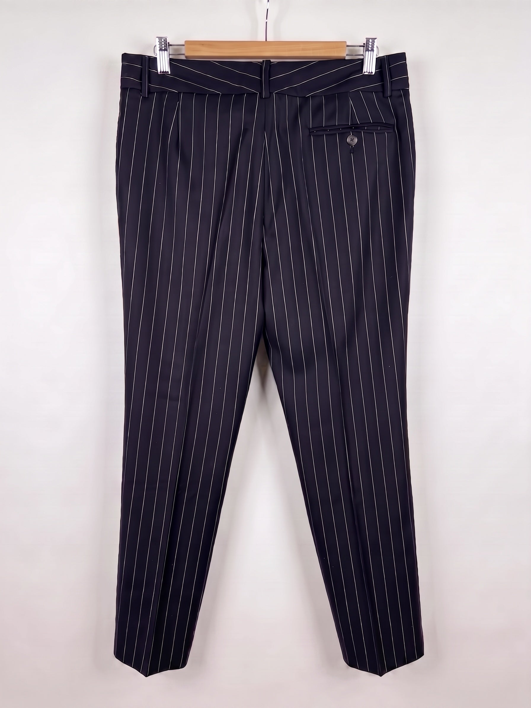 Dolce & Gabbana Black Pinstripe Pants 46