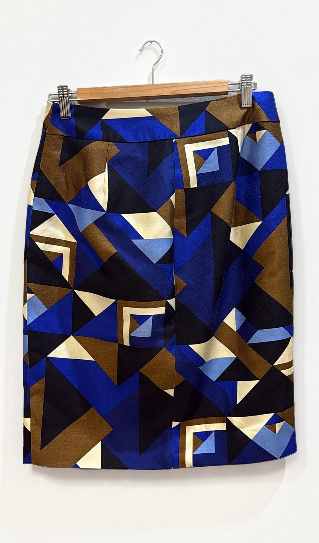 J.Crew Blue Geometric Skirt 4