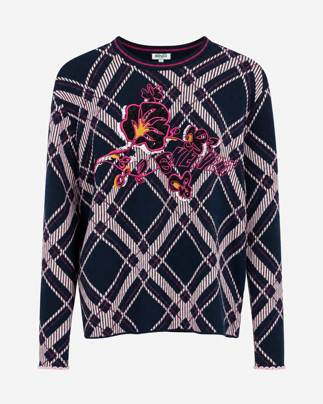Kenzo Blue Wool Jumper front