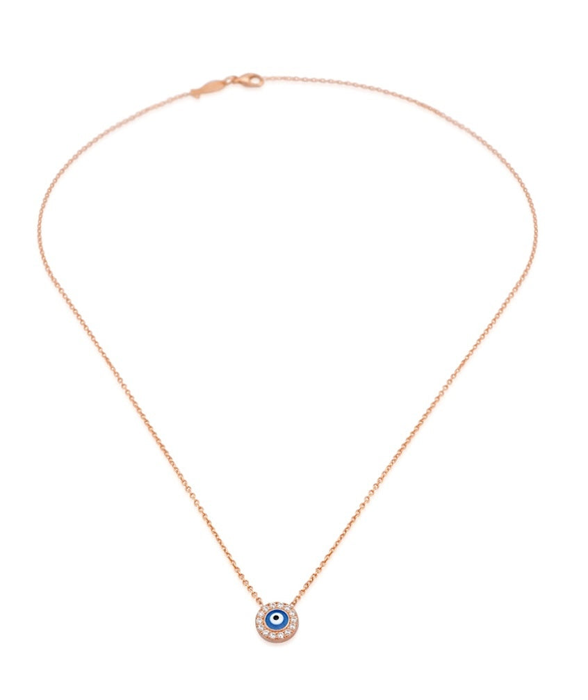 Kurshuni Nazar Evil Eye Necklace 24k Gold Plated