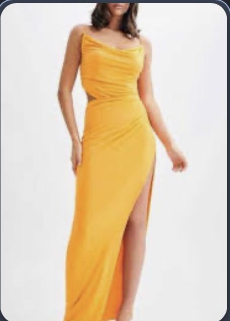 Meshki Orange Maxi Dress XS