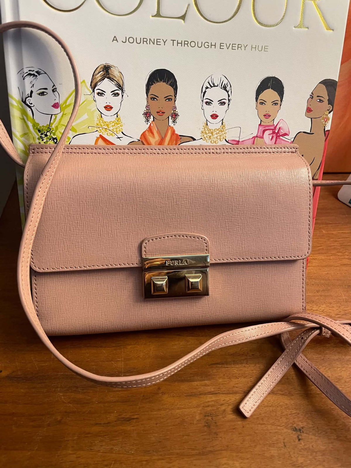 Furla Pink Bella Crossbody Bag