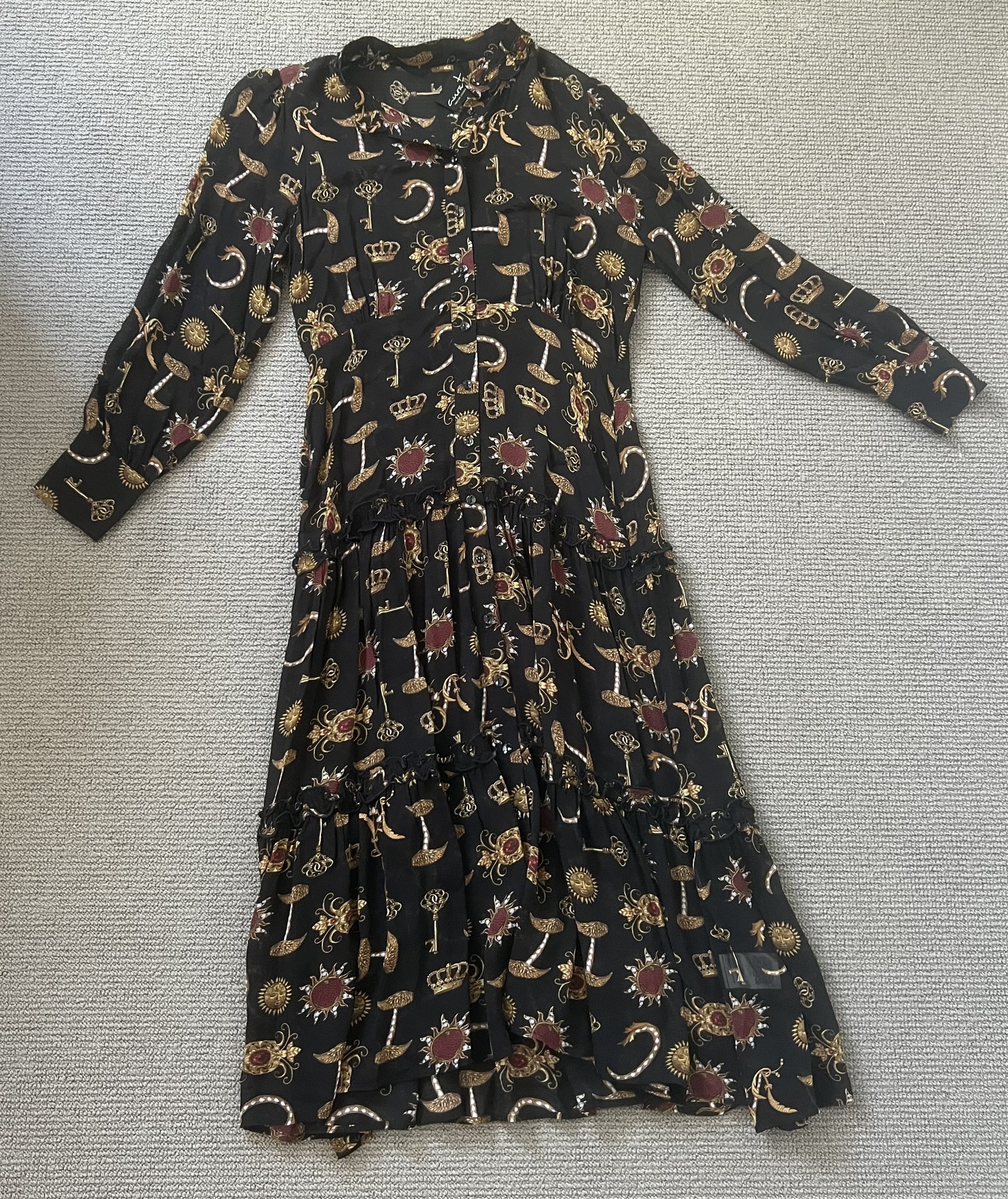 Trelise Cooper Curate Black & Gold Dress S