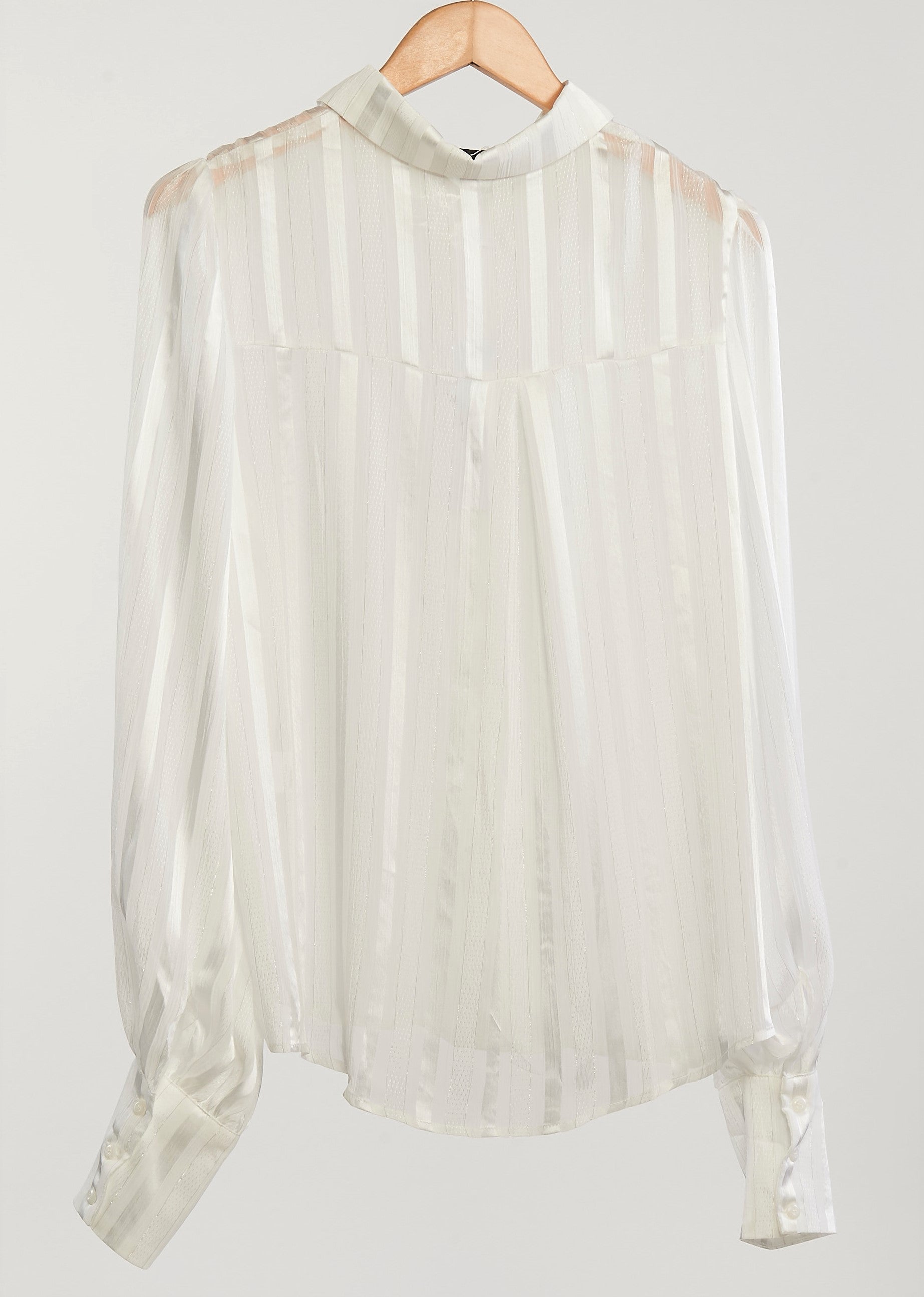Sheer Lurex Stripe Shirt