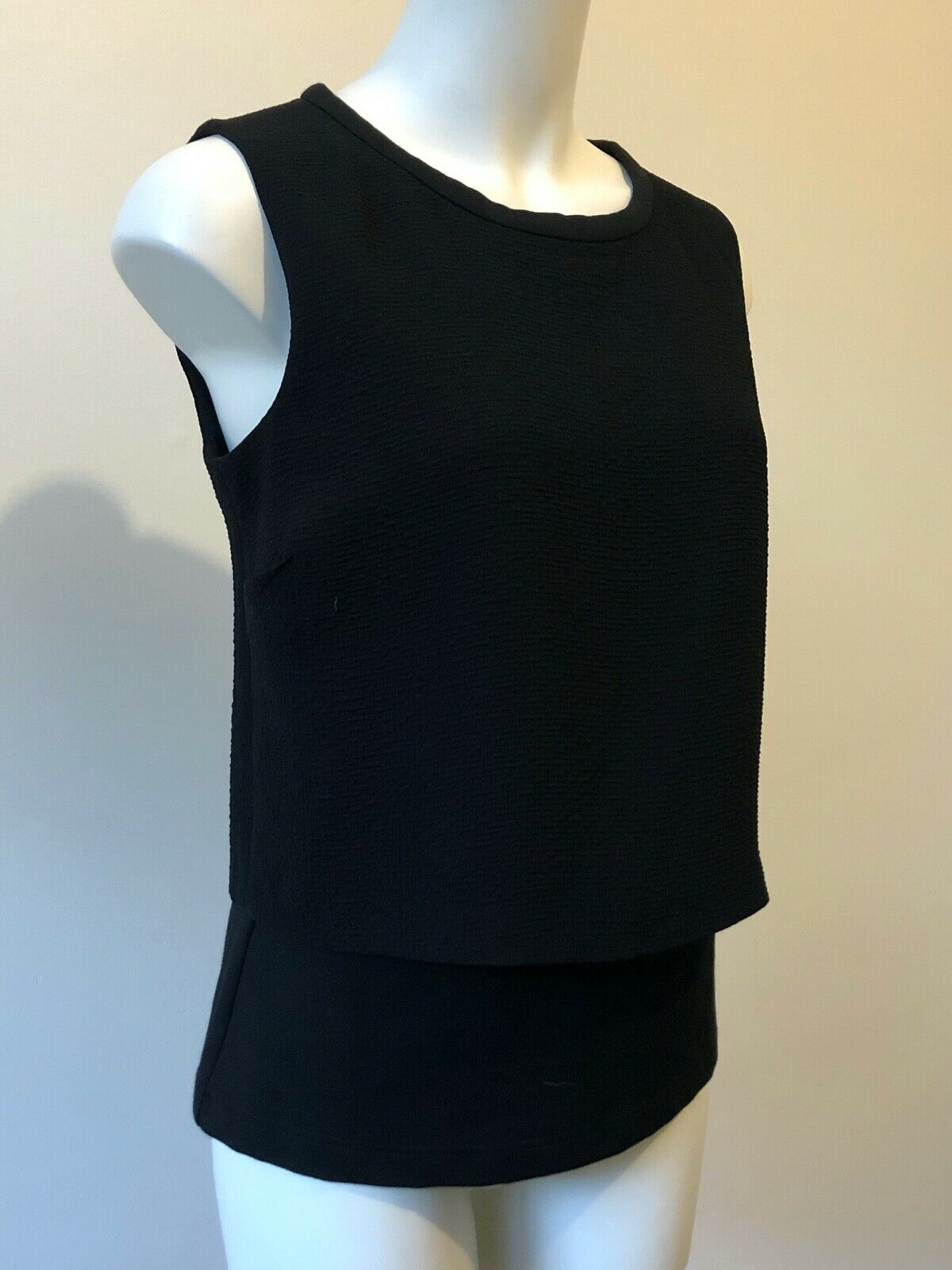 Top Crop Tank Tee T-shirt Layered Sleeveless Waffle