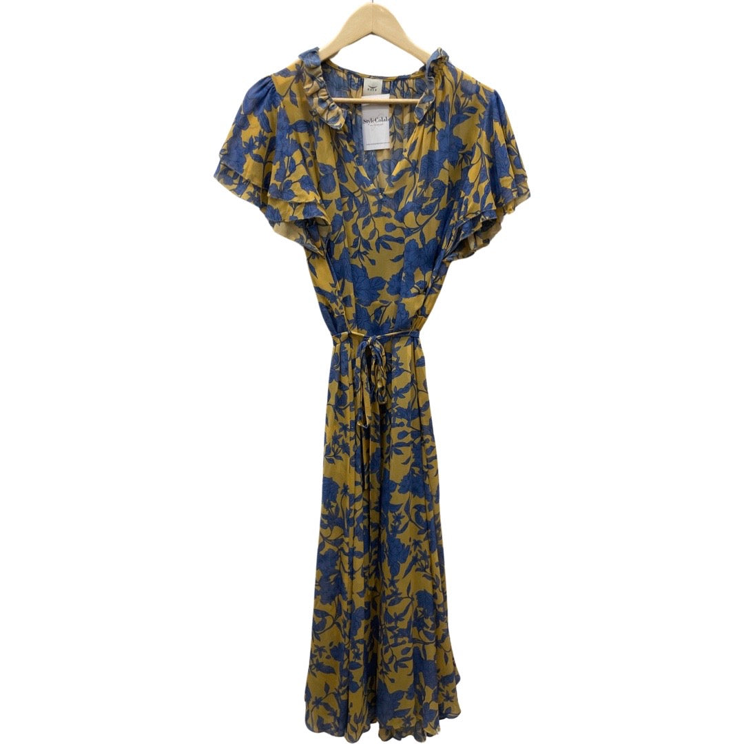 Husk Yellow & Blue Floral Dress 12