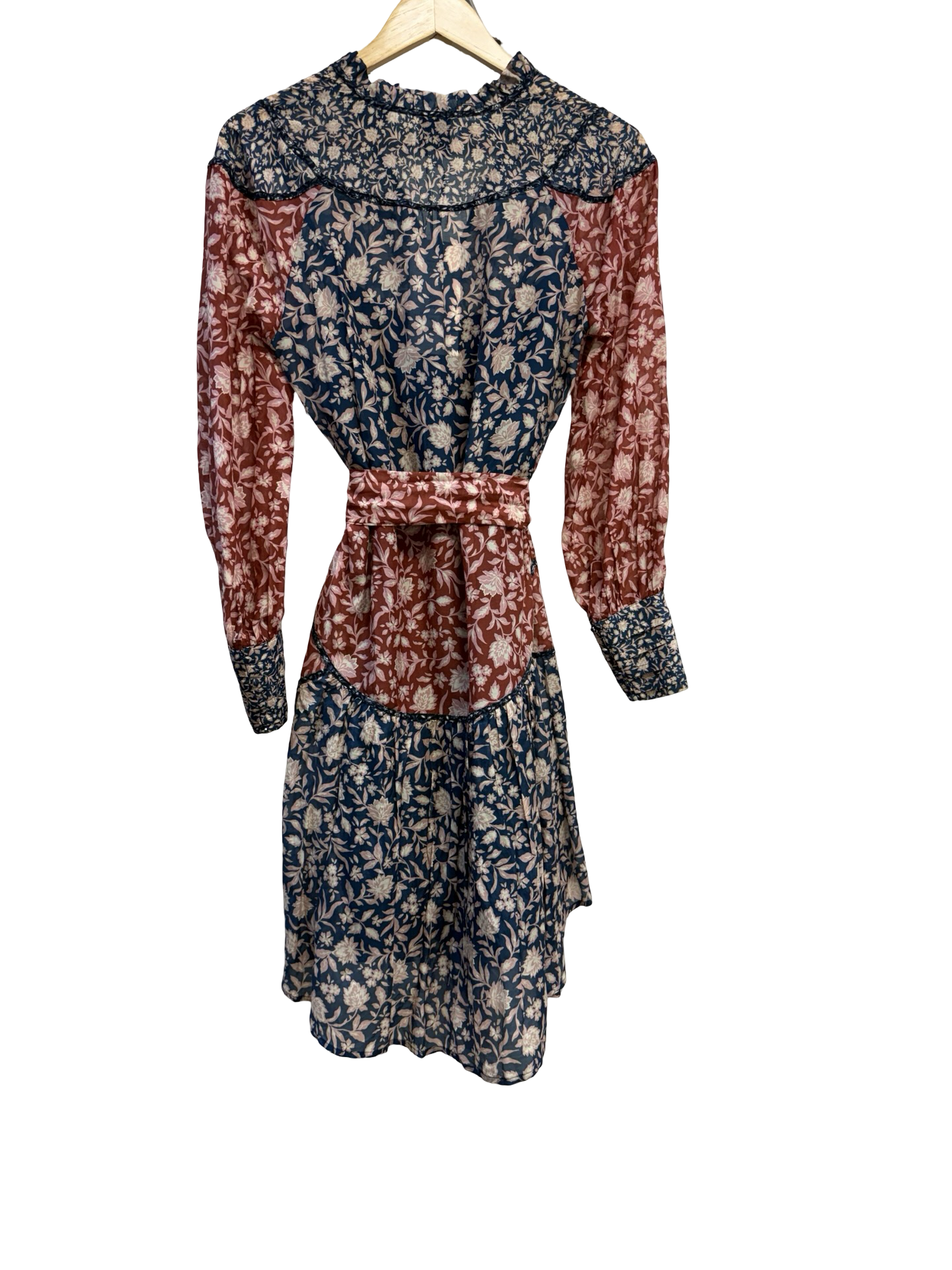 OnceWas Blue/Red Dress XS