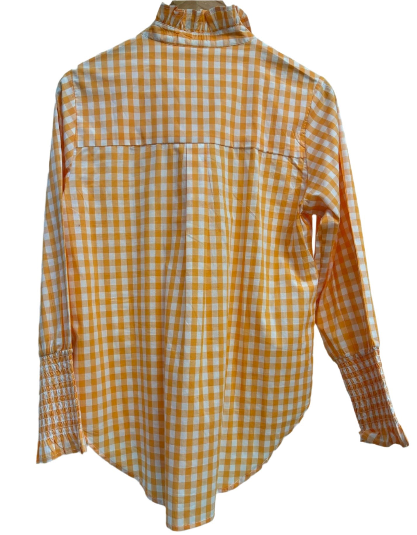 Who's Charlie Orange Striped Shirt XS