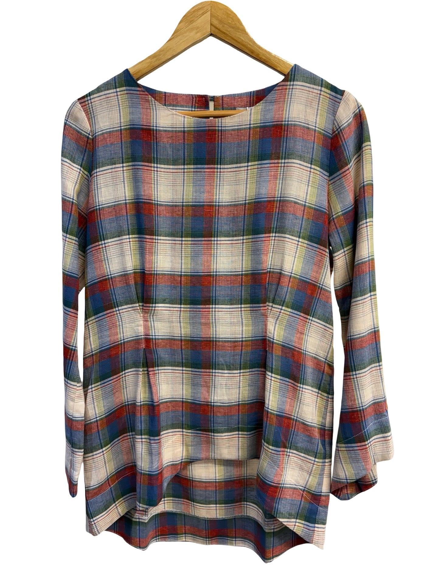 Flatiron Cream, Blue & Red Check Shirt 1