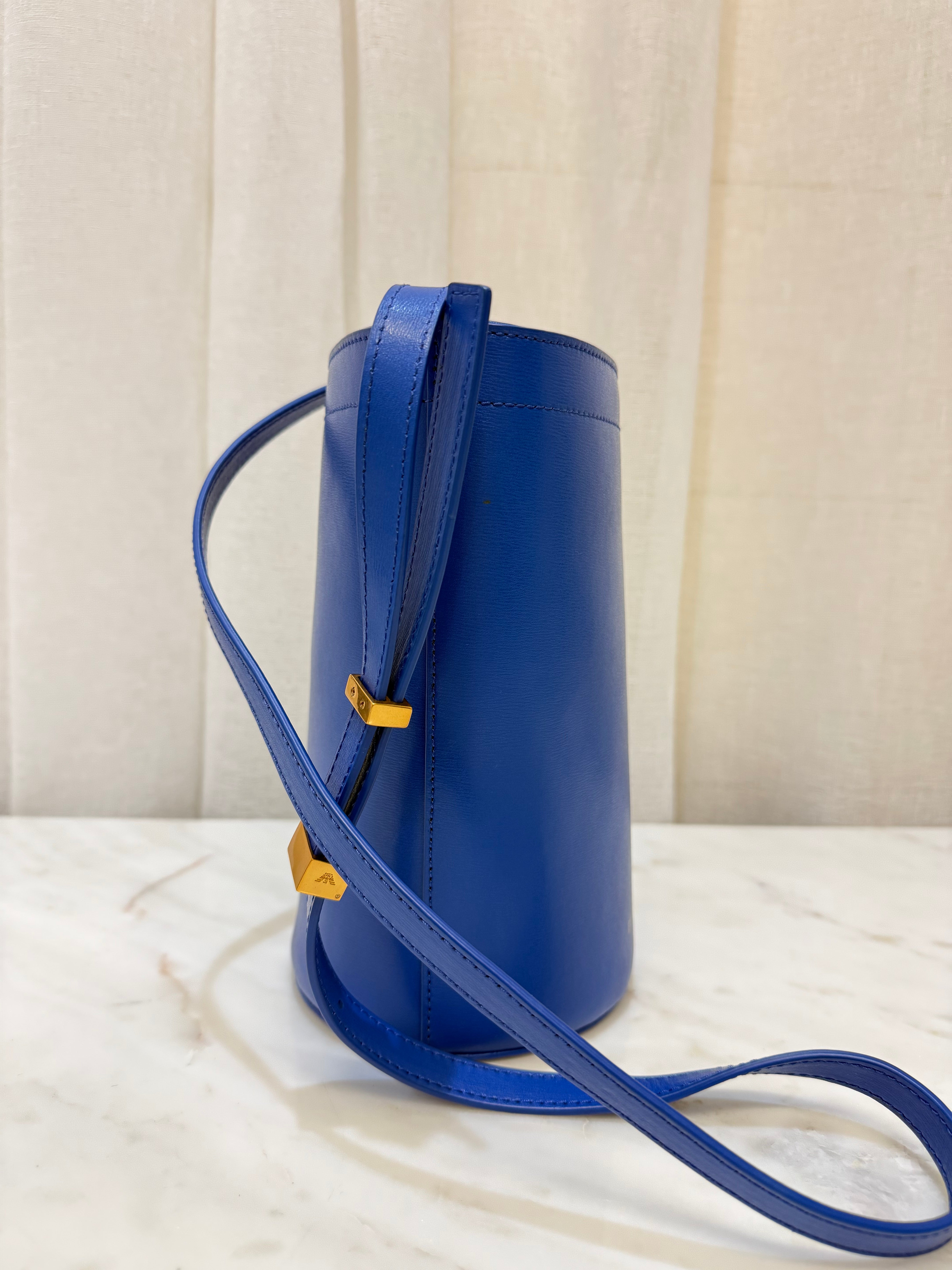 Emporio Armani 1981 Blue Bucket Crossbody bag