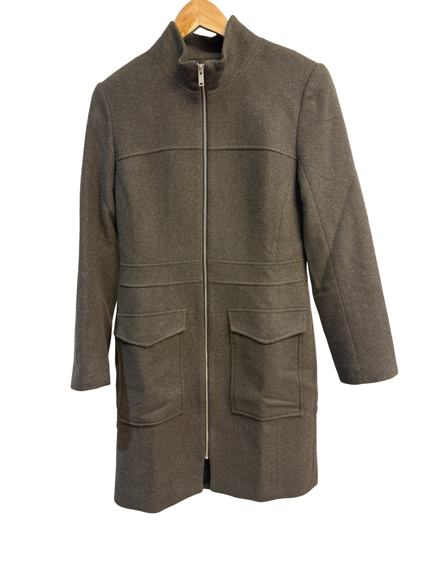 Veronica Maine Green Long Coat 8 NWT
