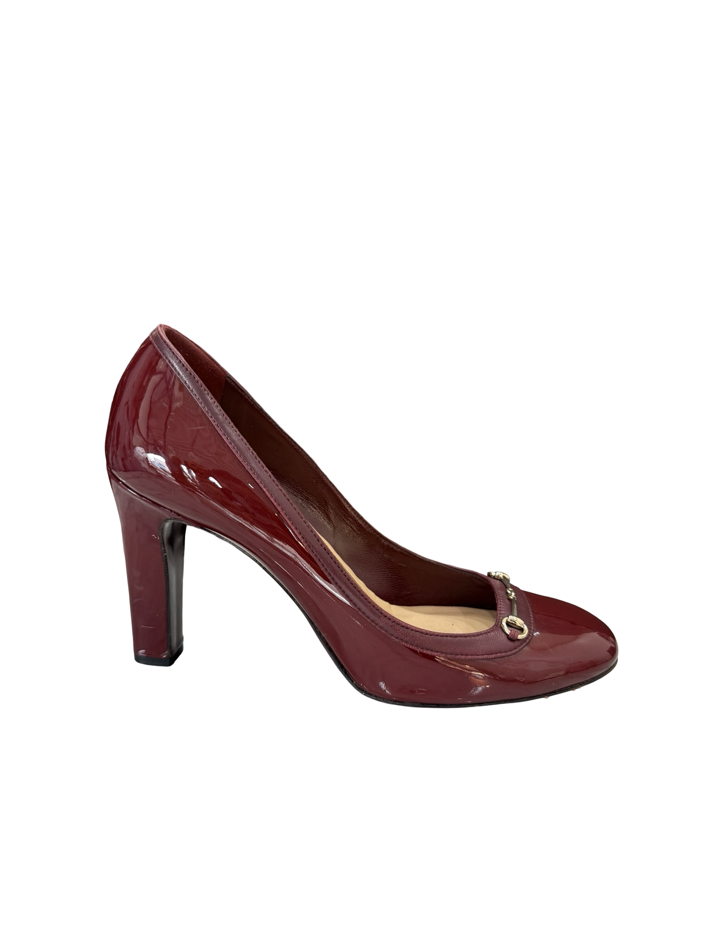GUCCI Burgundy Heel 37