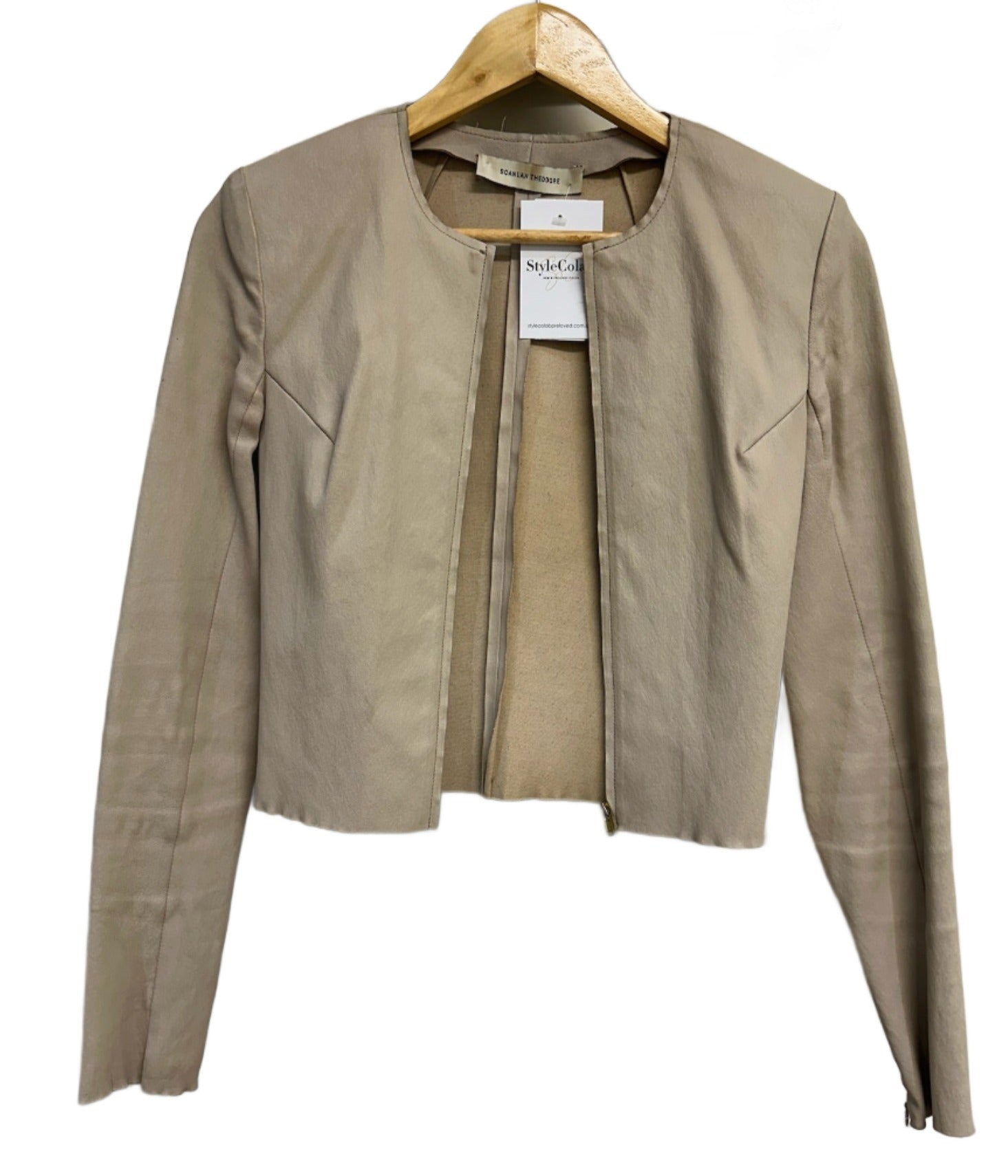 Scanlan Theodore Beige Leather Jacket