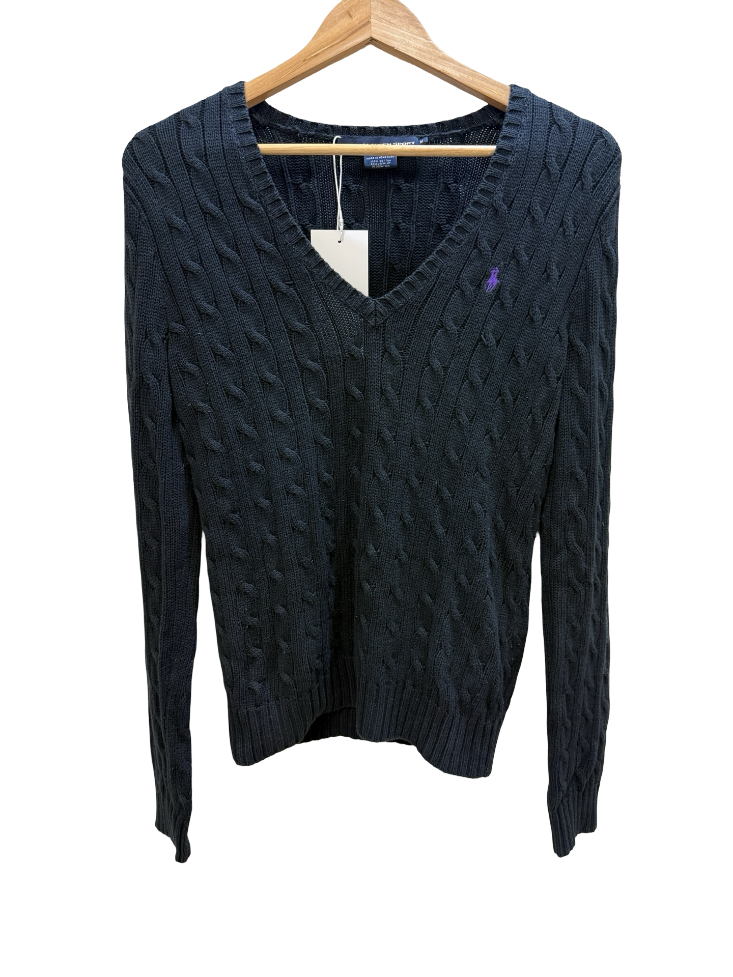 Ralph Lauren Navy Cable Top M