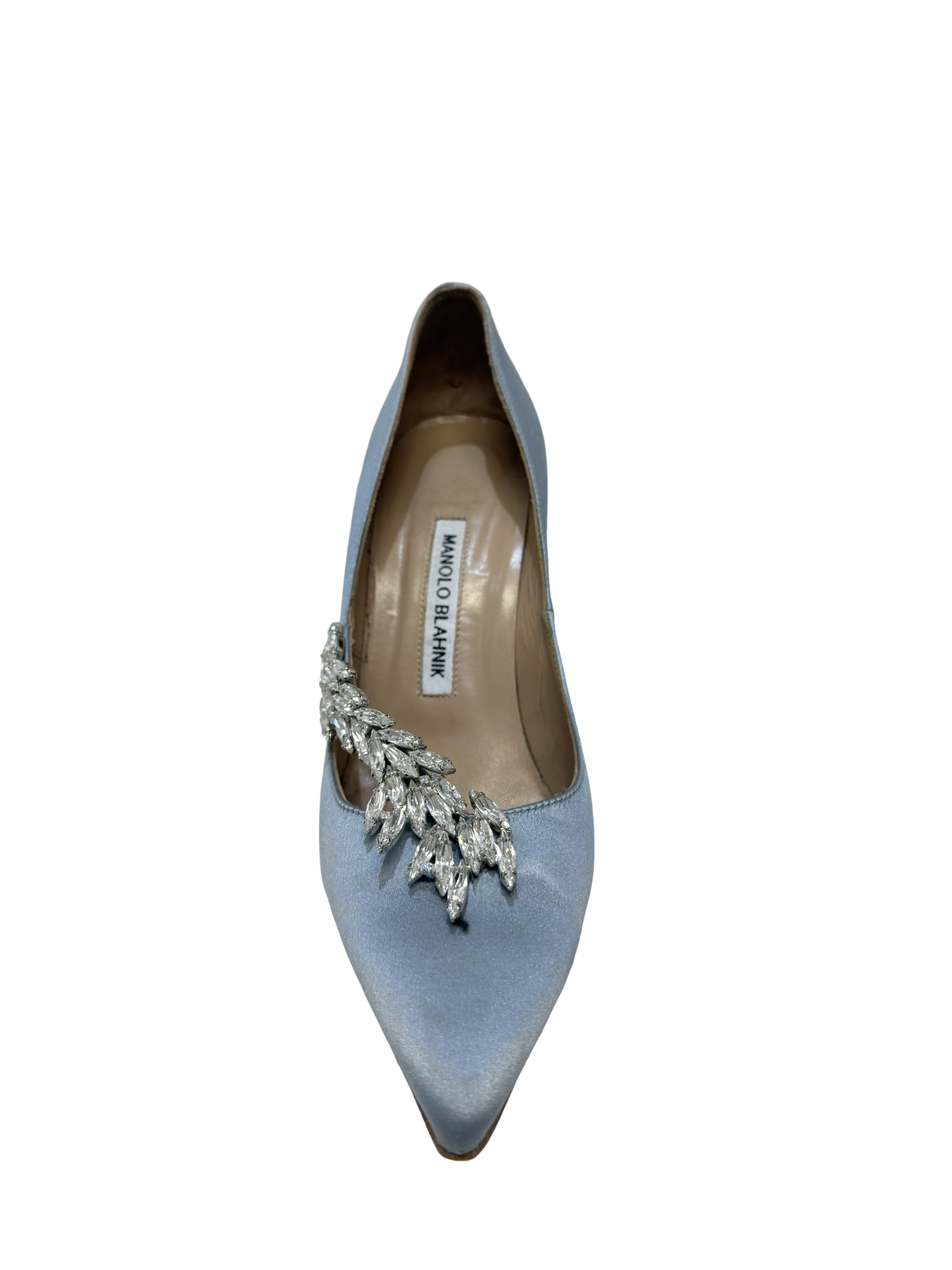 Manolo Blahnik Grey Satin Heels 37 WB