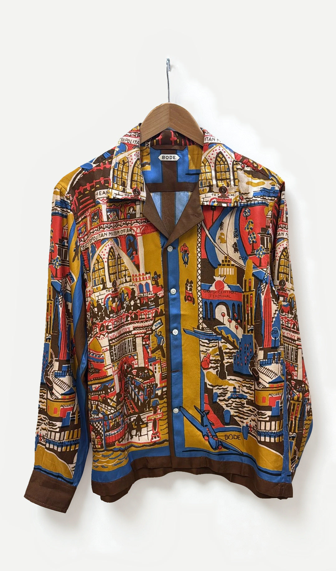 Bode Silk Printed Shirt M