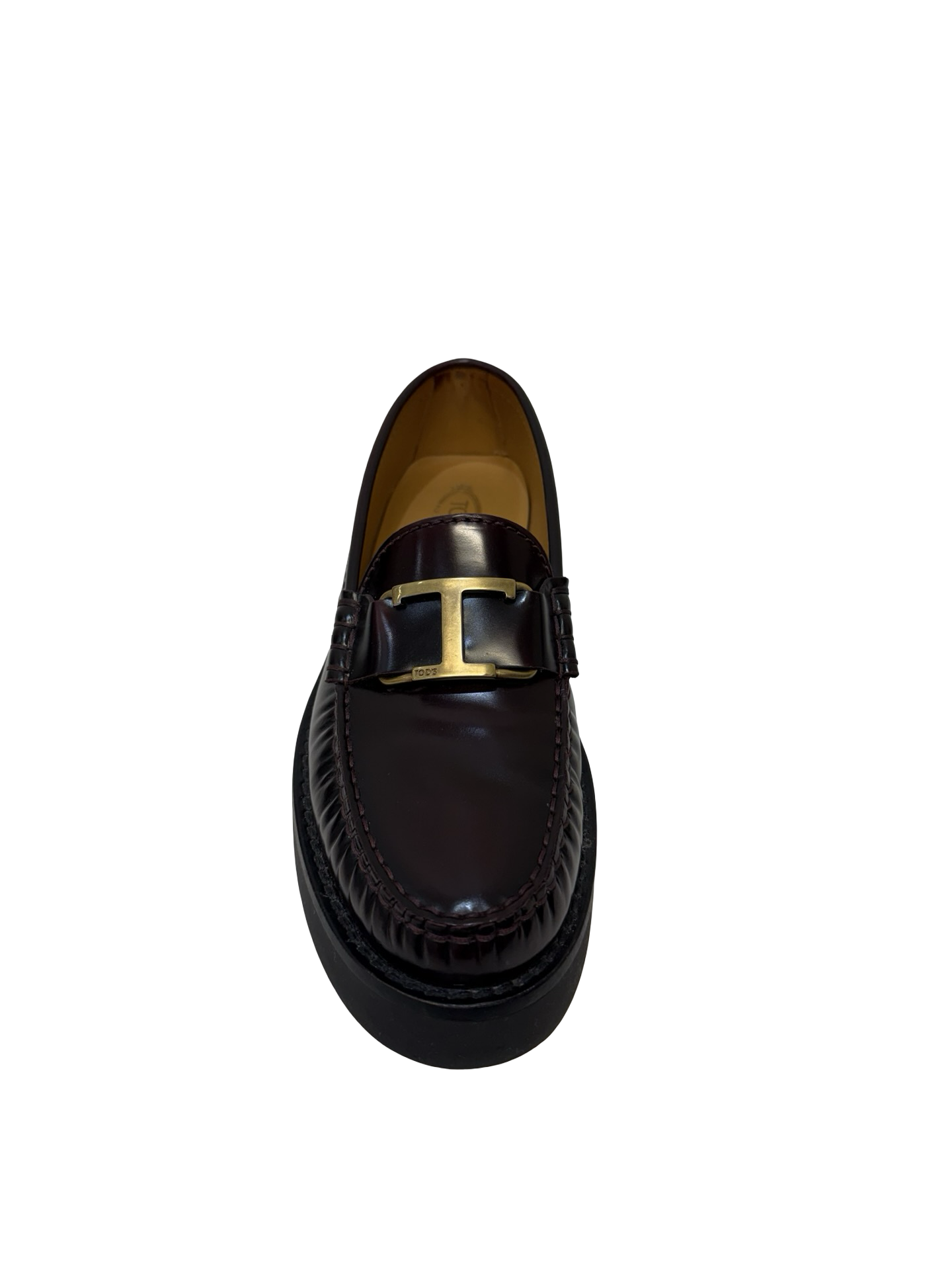 Tods Burgundy Loafers 38 WB