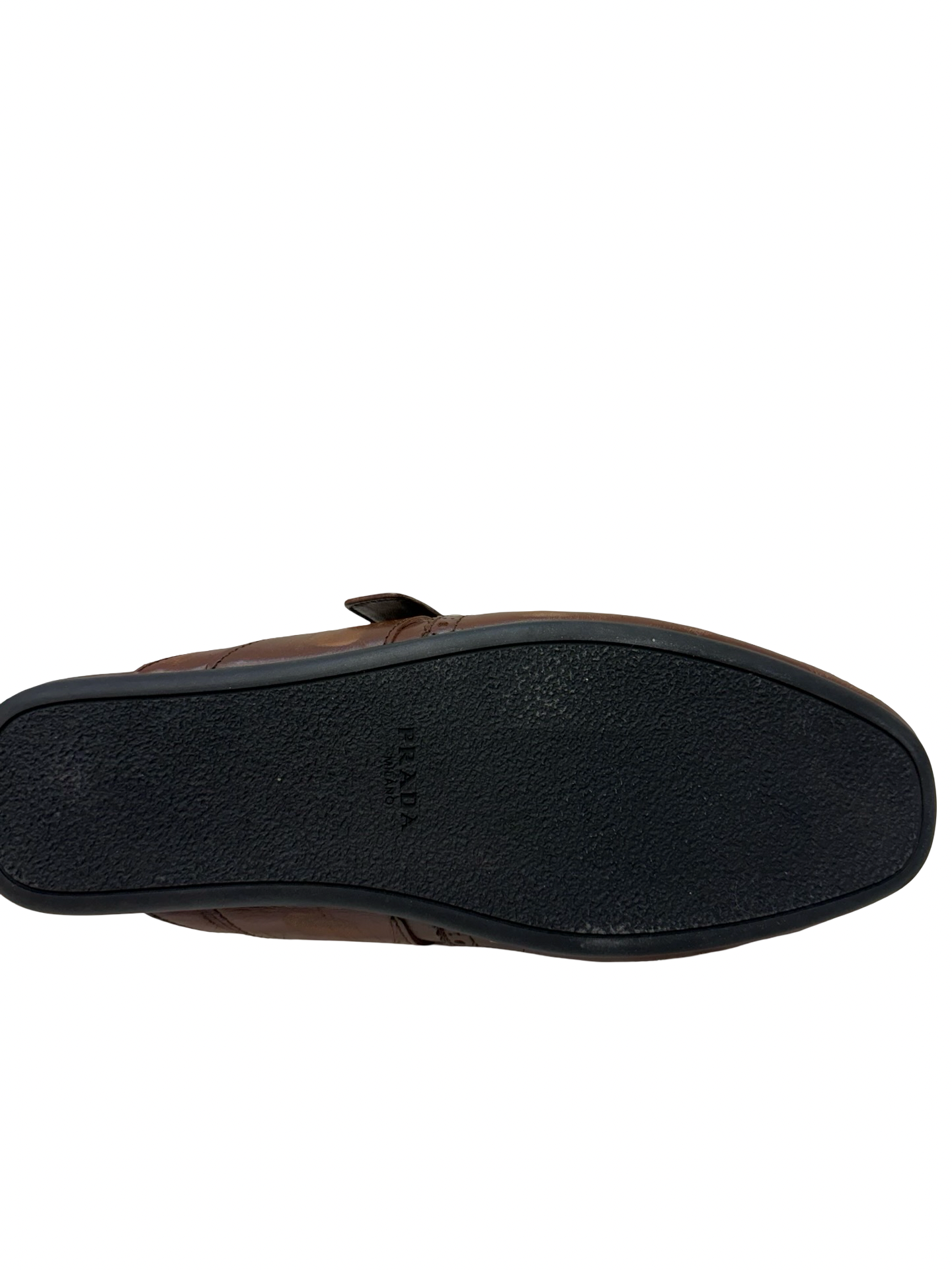 Prada Brown Fringed Leather Mules 38 WB