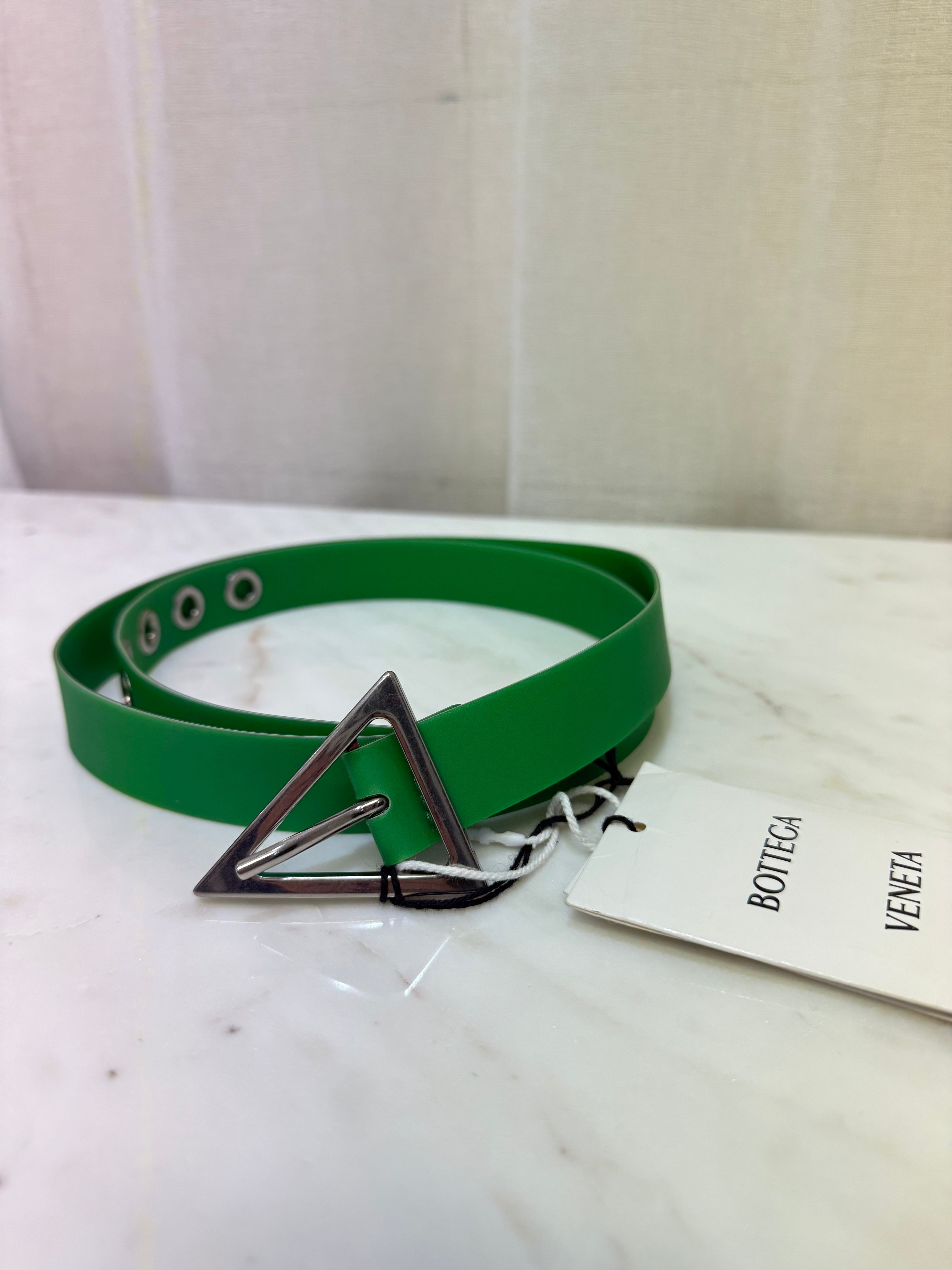 Bottega Veneta Green/Silver Belt L NWT