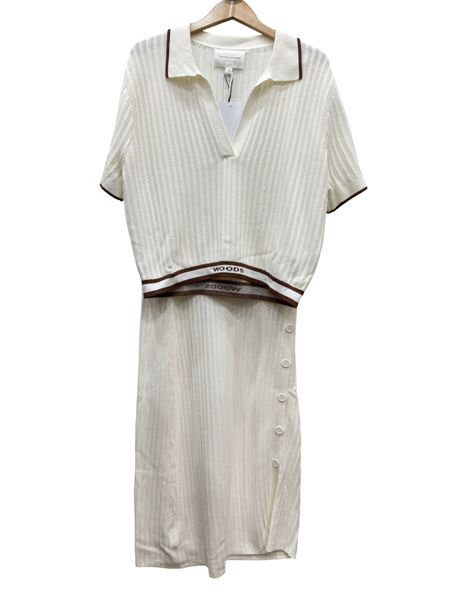 Victoria & Woods Cream/Brown Top 4