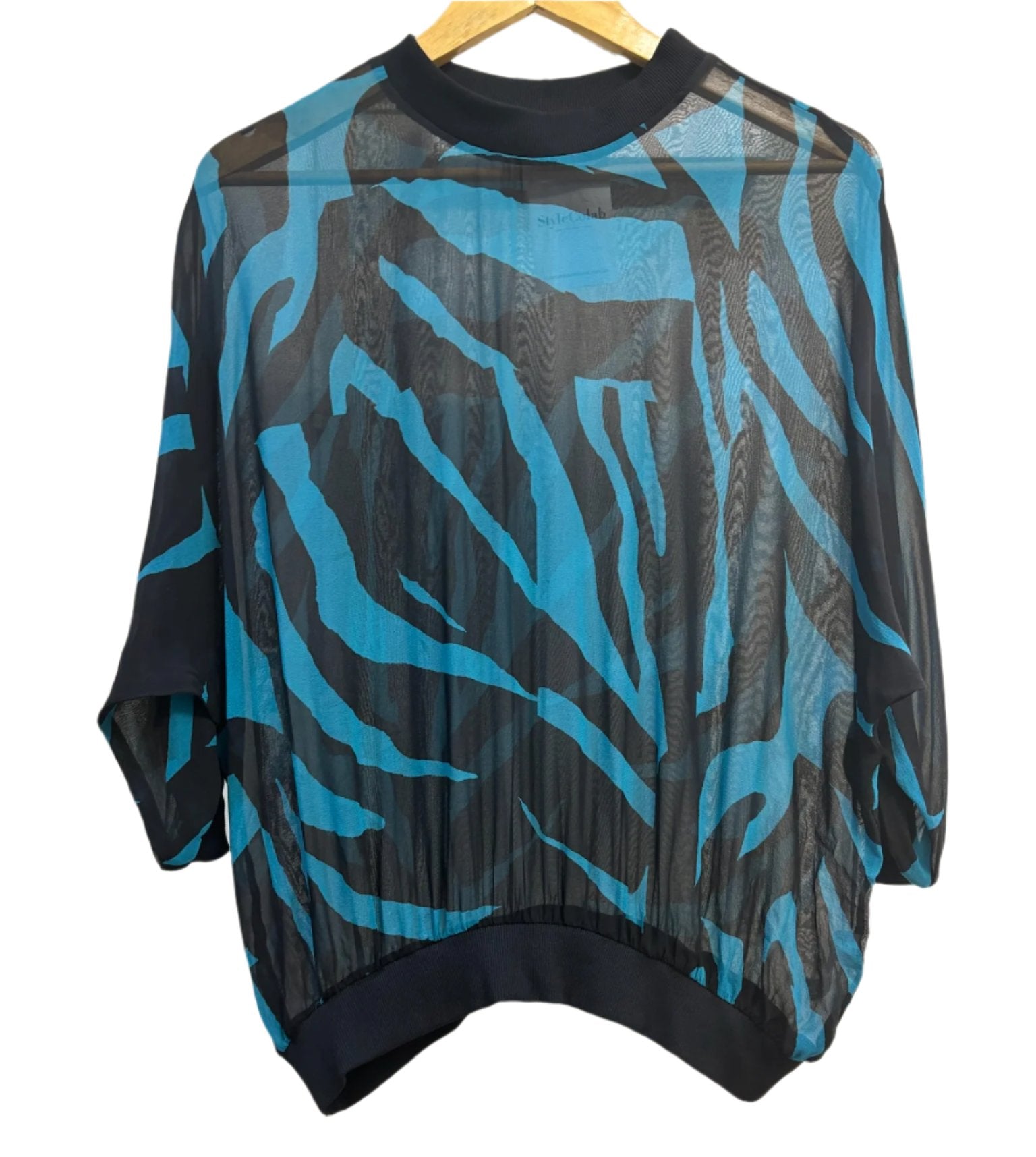 Fernanda Covarrubias Black/Blue Top M/L