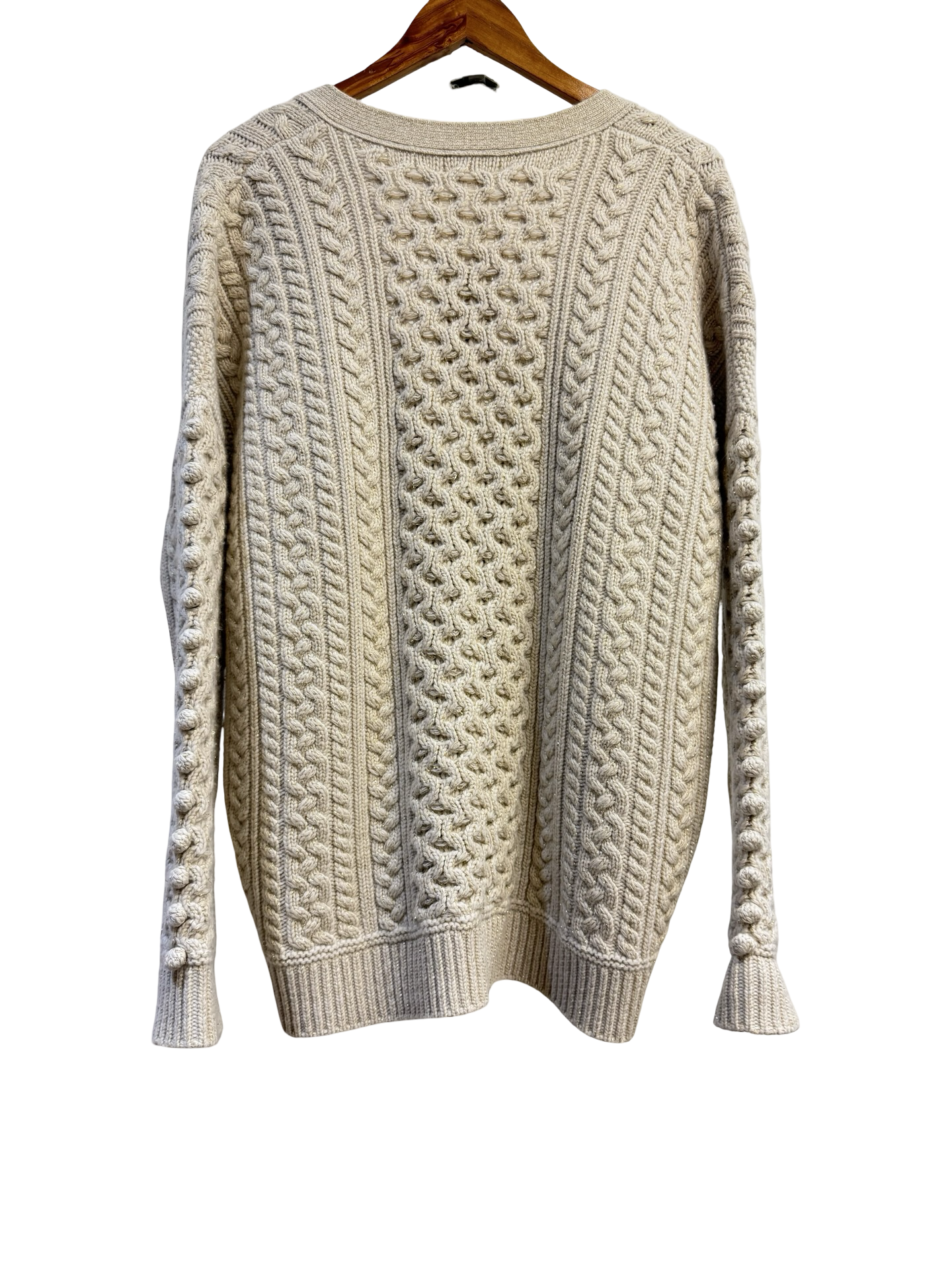 Chloe Gold/Cream Knit Cardigan S