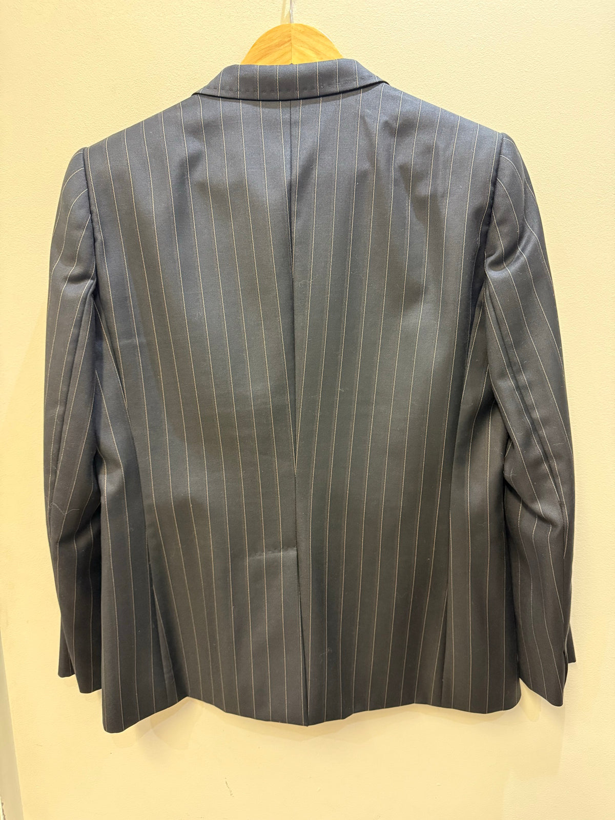 Dolce & Gabbana Black Pinstripe Wool Blazer 46