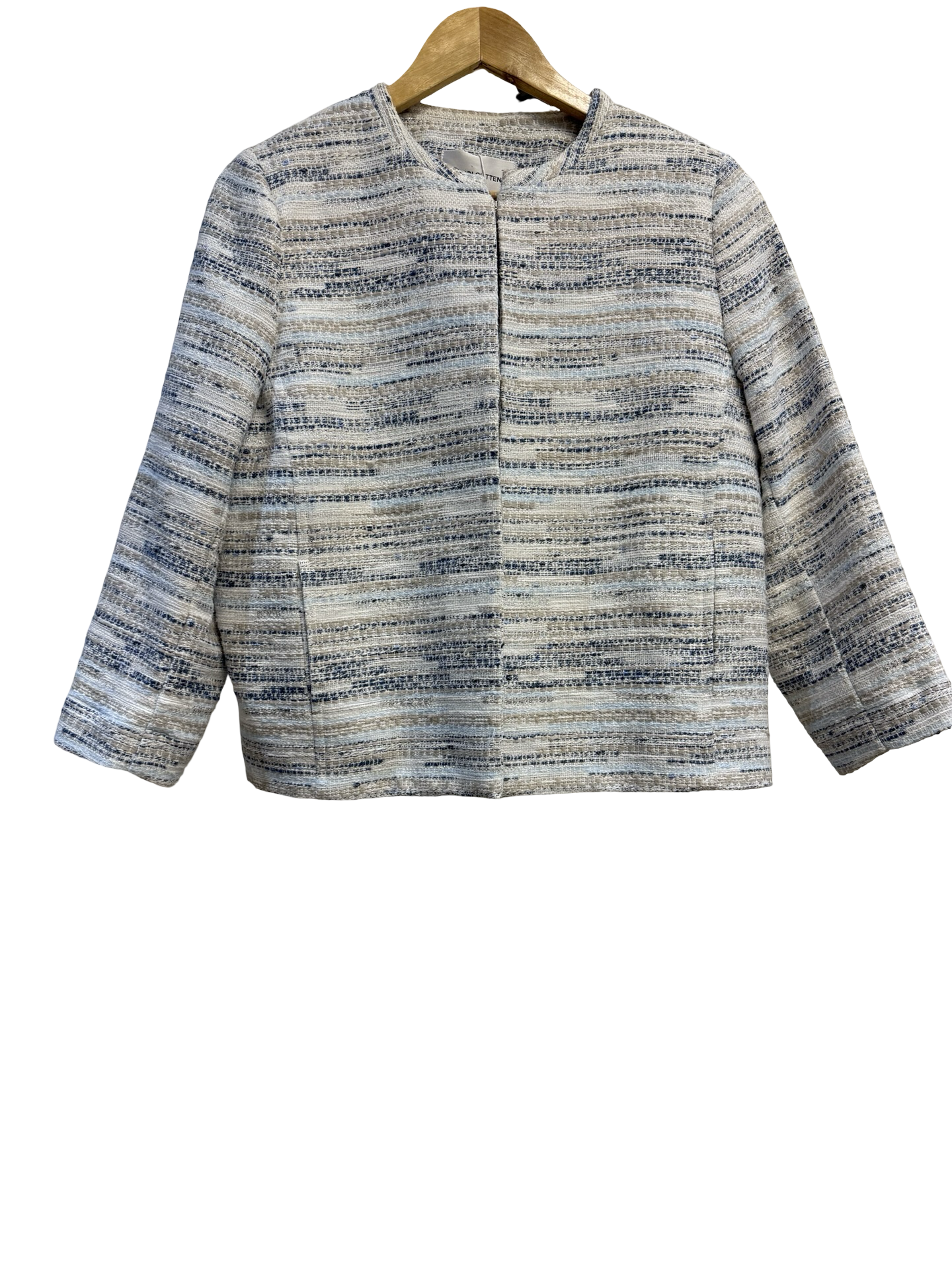 Perri Cutten Cropped White Jacket L