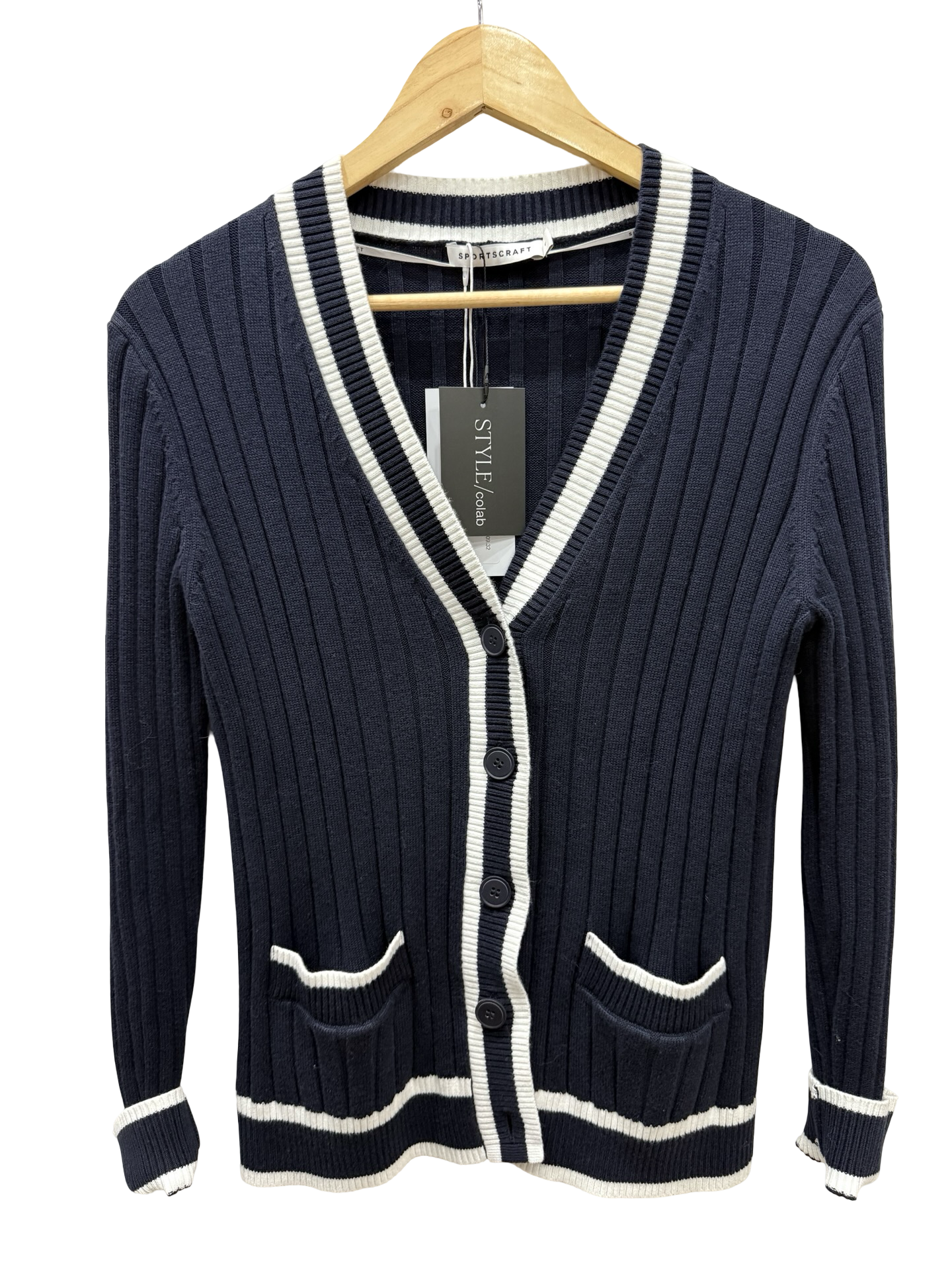 Sportscraft Navy Cardigan S