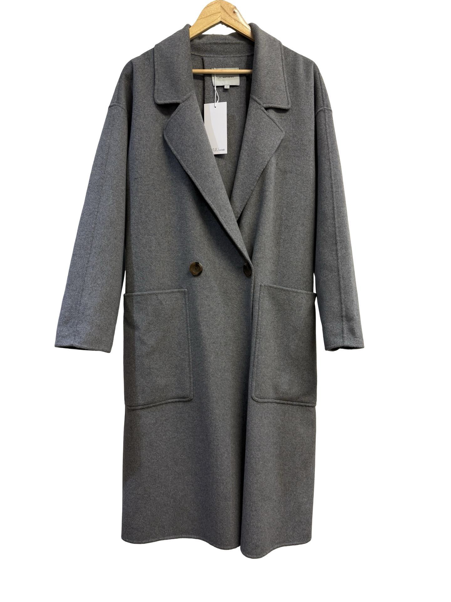 Lee Mathews Grey wool Coat L
