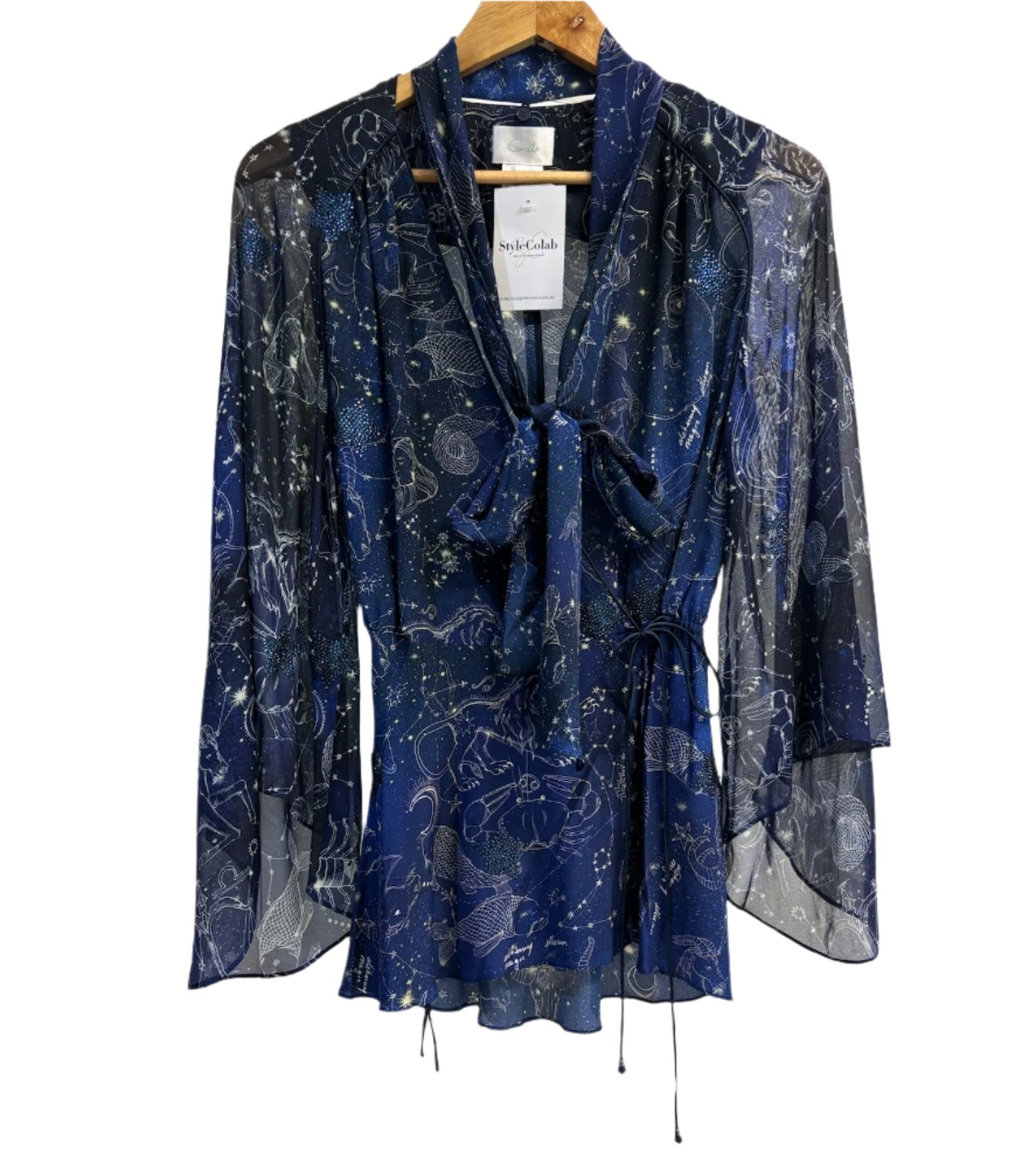 Camilla Navy Astrology Blouse S