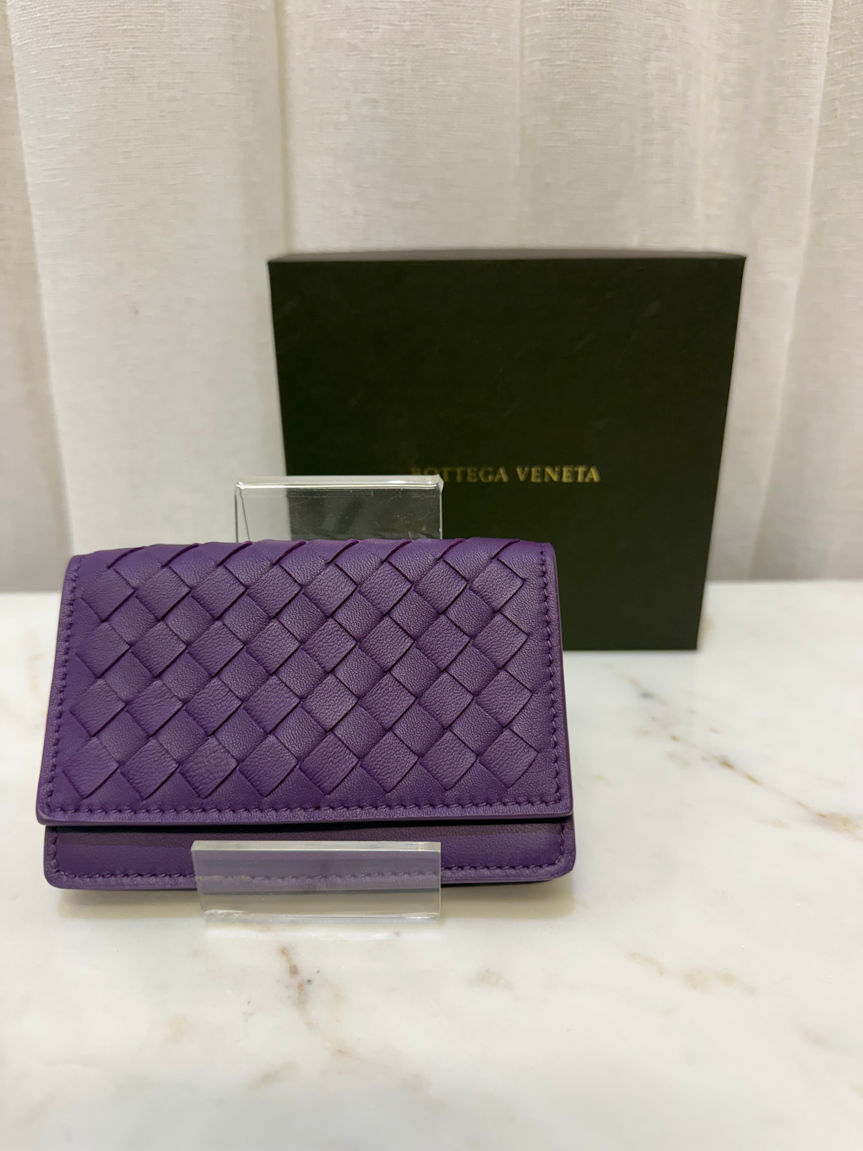 Bottega Purple Card Wallet