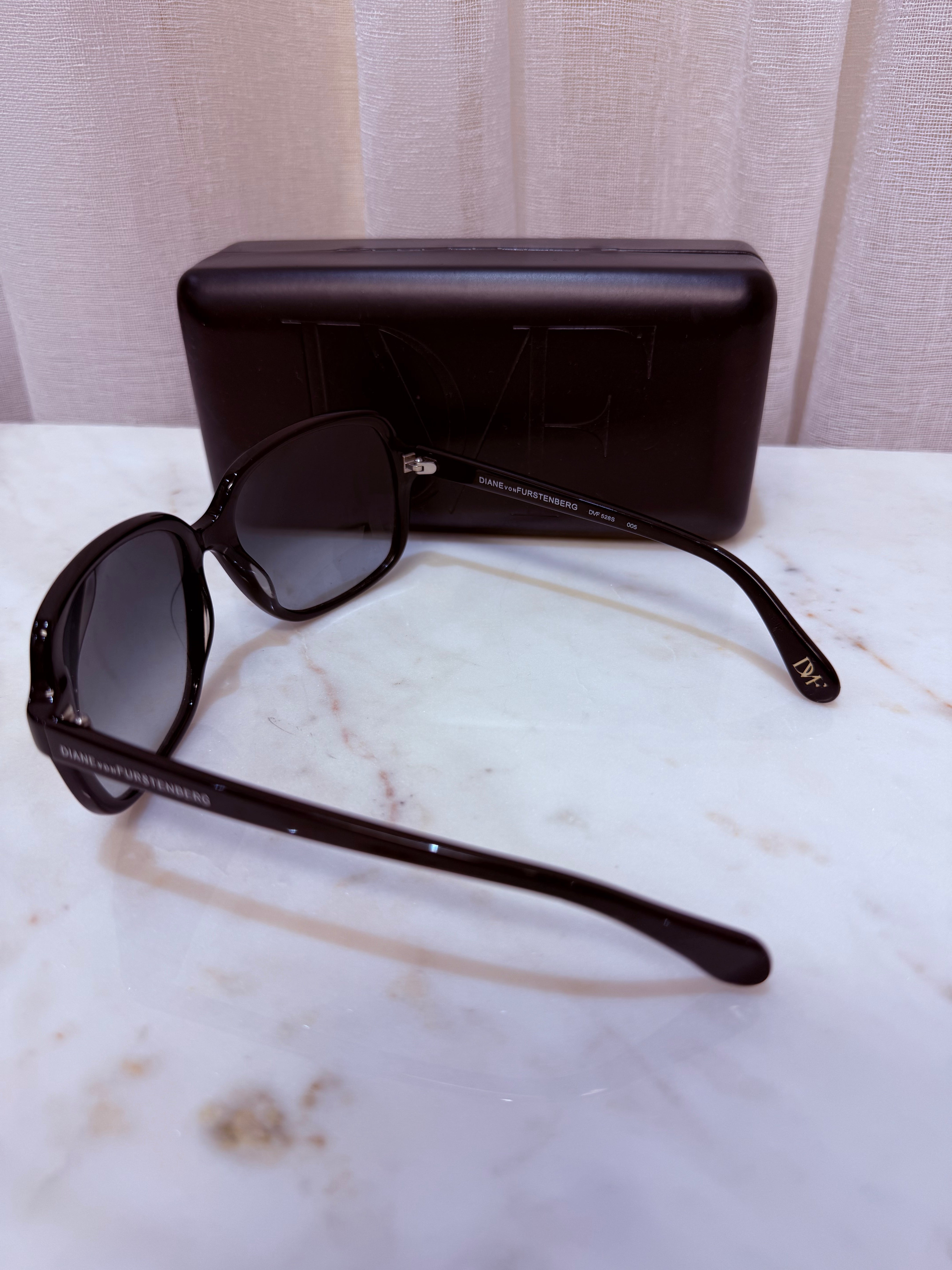 Diane Von Furstenberg Black Sunglasses