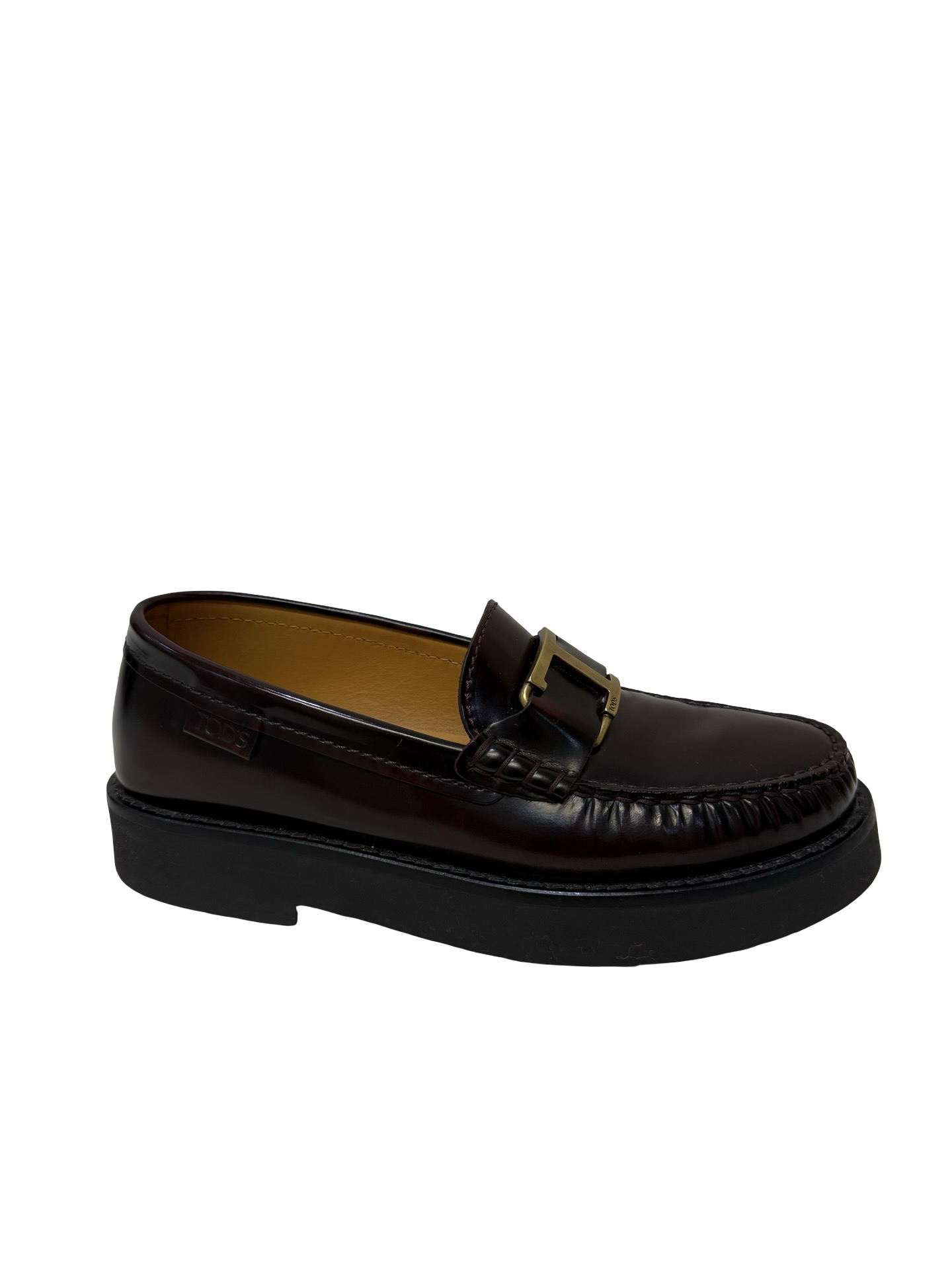 Tods Burgundy Loafers 38 WB