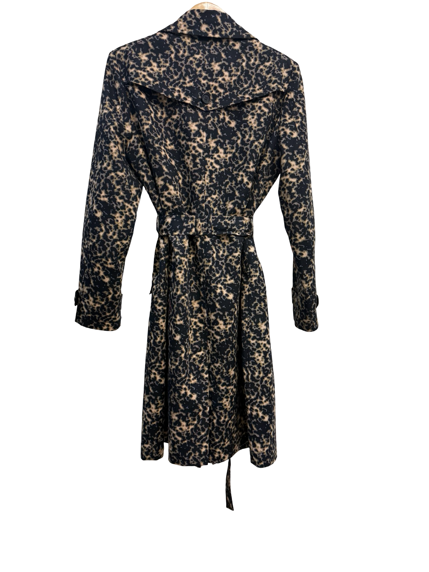 Cable Black/Brown Leopard Trench XL