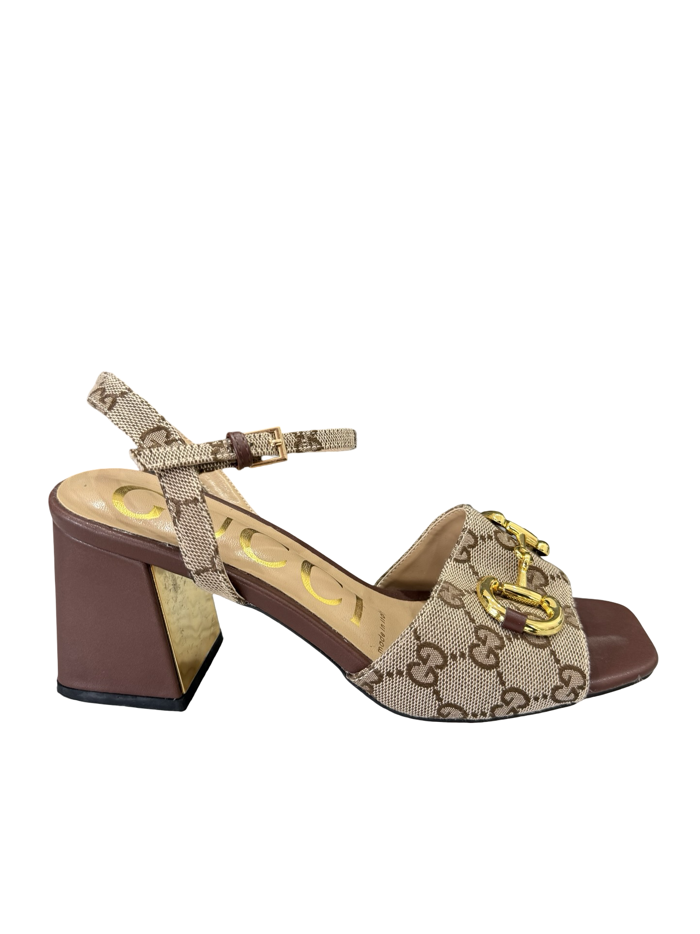 GUCCI HORSEBIT TAUPE SANDALS 39
