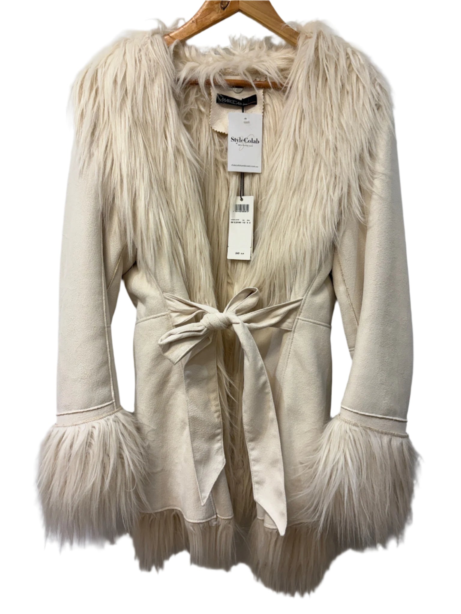 Marc Cain Cream Coat 6 NWT