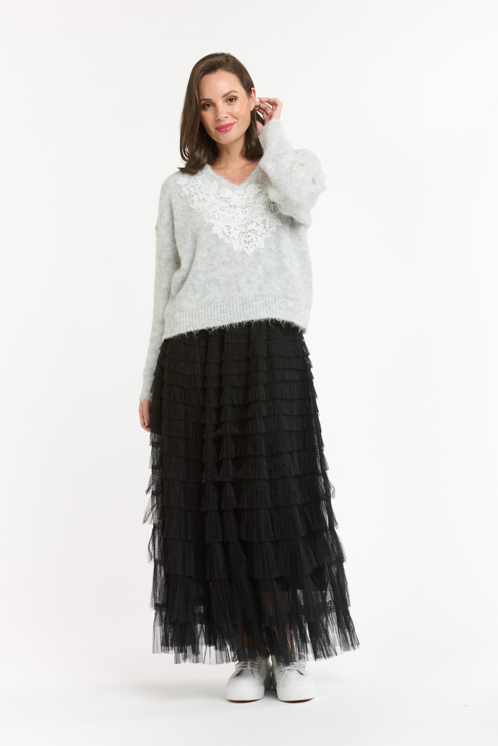 Urban Luxury Black Tulle Skirt OS
