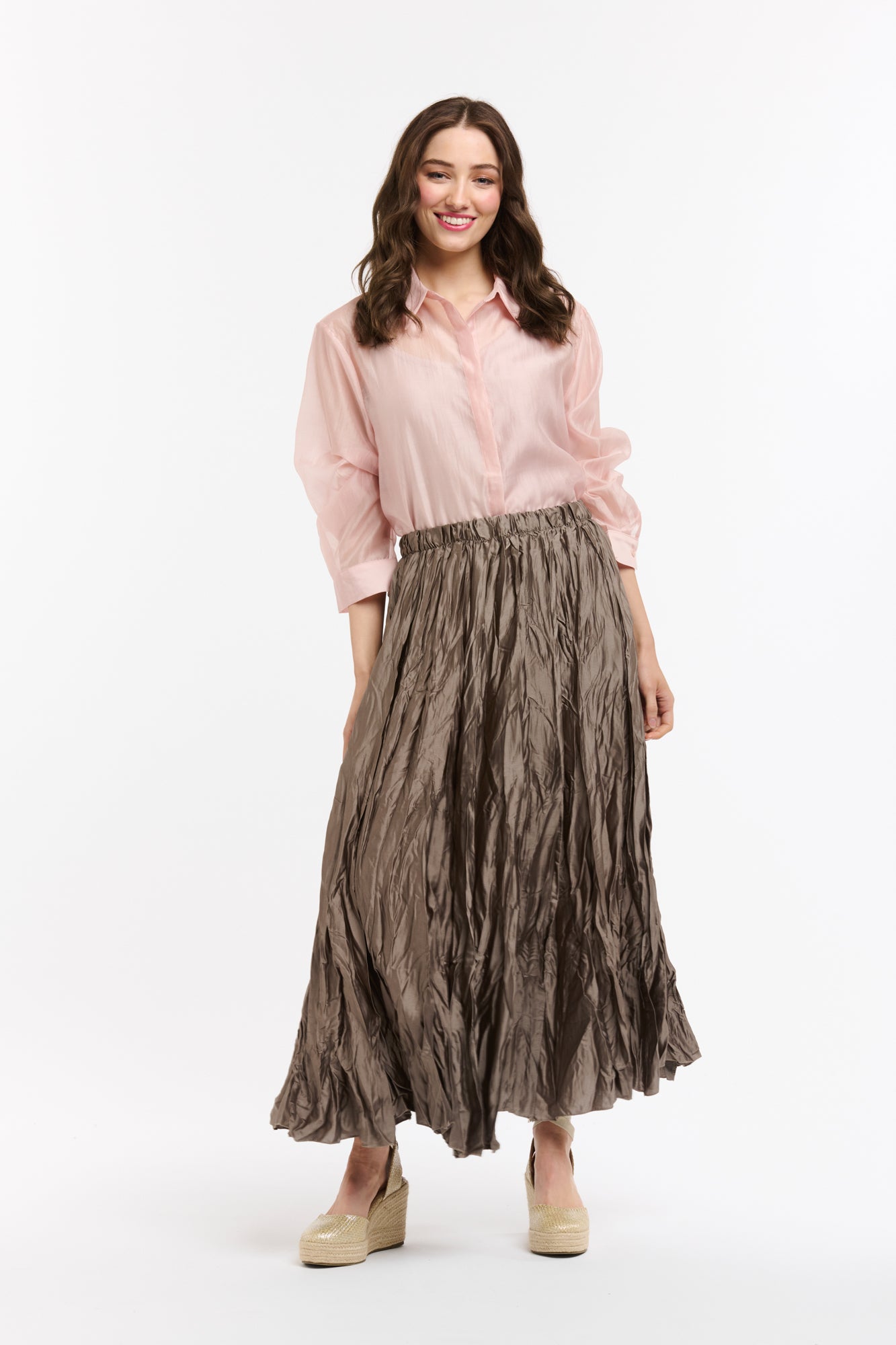 Urban Luxury Rose Chiffon Shirt