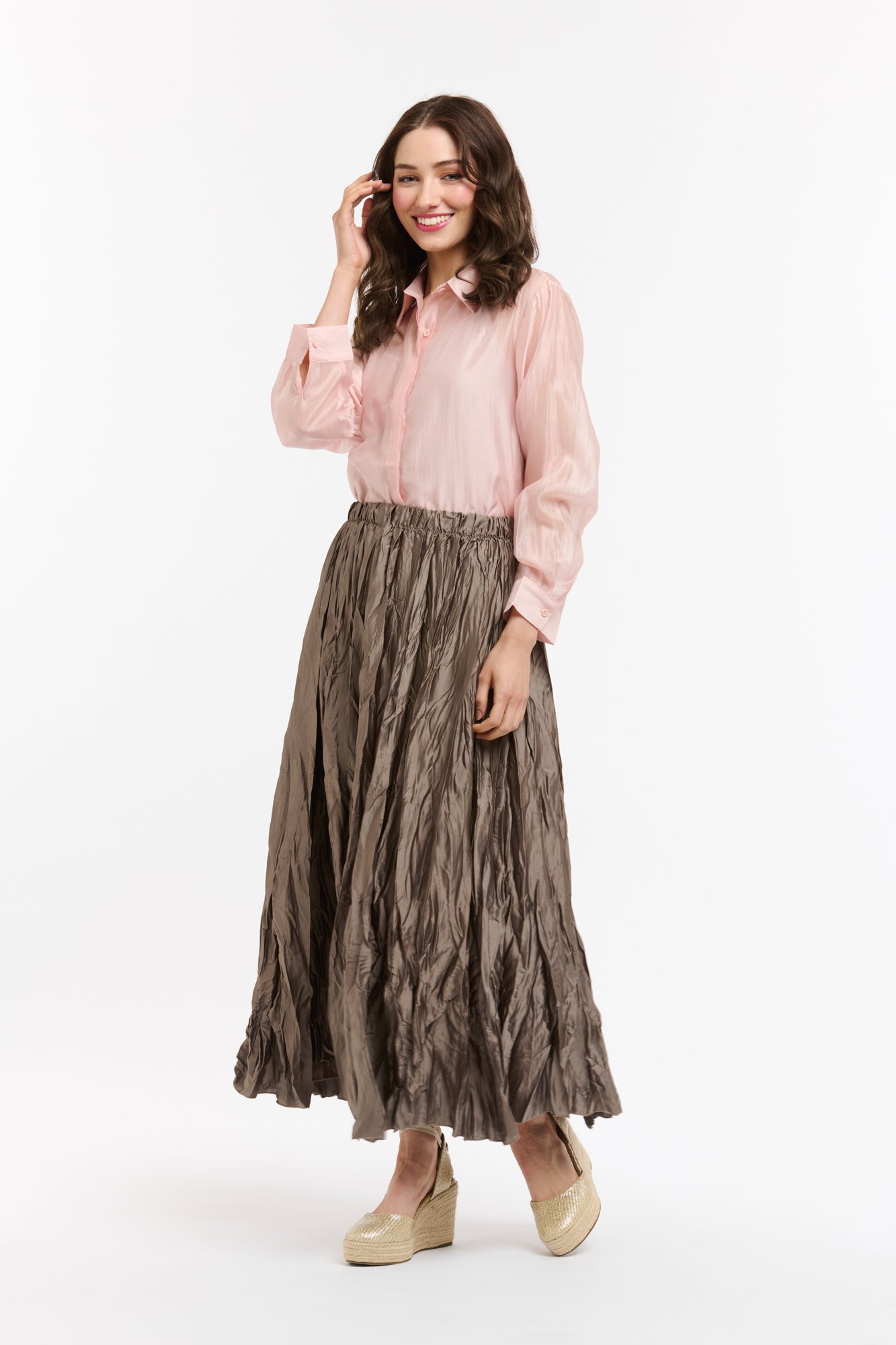 Urban Luxury Rose Chiffon Shirt