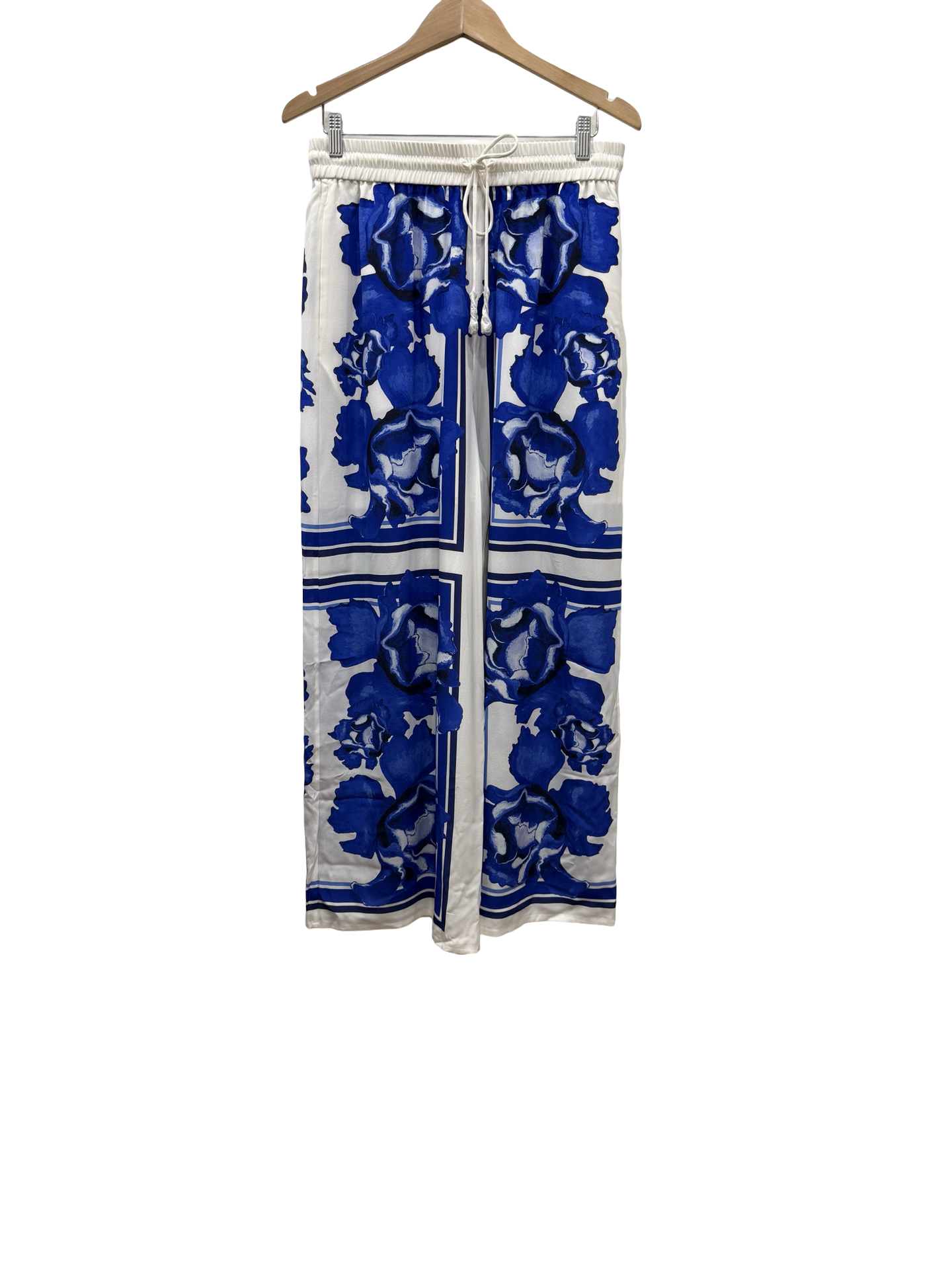 Aje Blue/White Flrl Pants 10