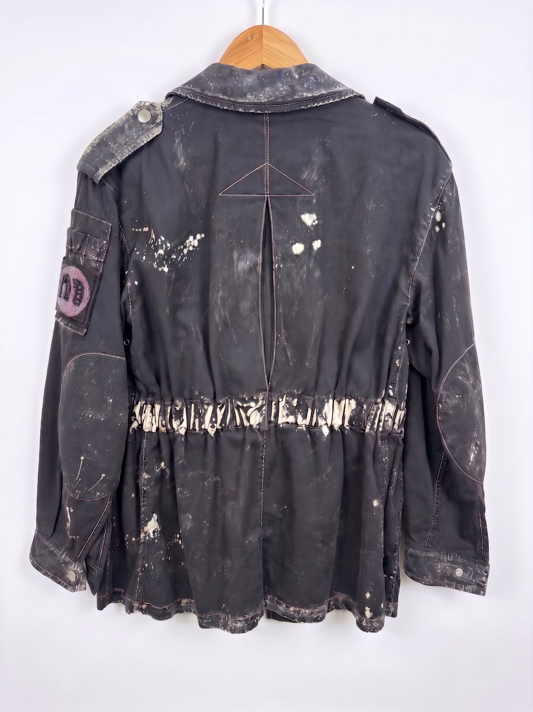 Miu Miu Black Bleached Field Jacket O/S