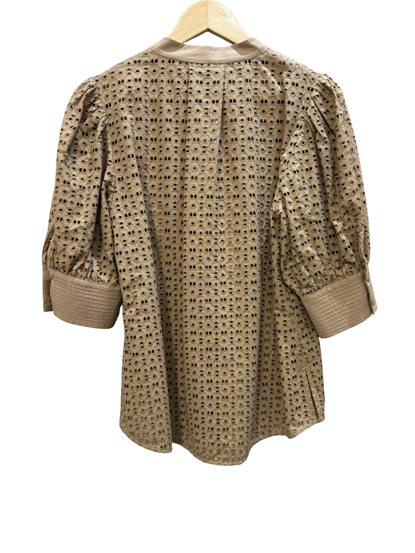 Husk Camel Perforated Shirt 12