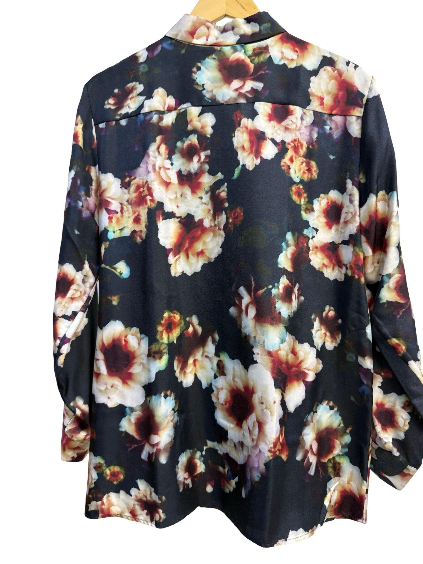 Hugo Boss Navy Floral Blouse M