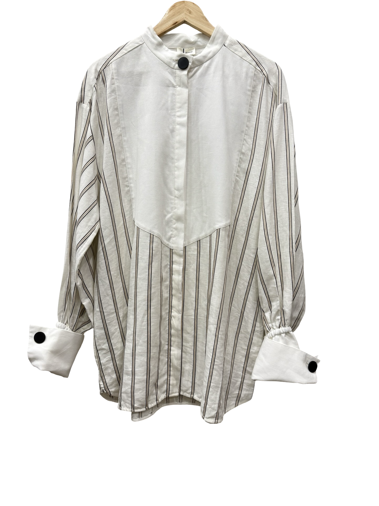By Malene Birger cream stripe shirt 16