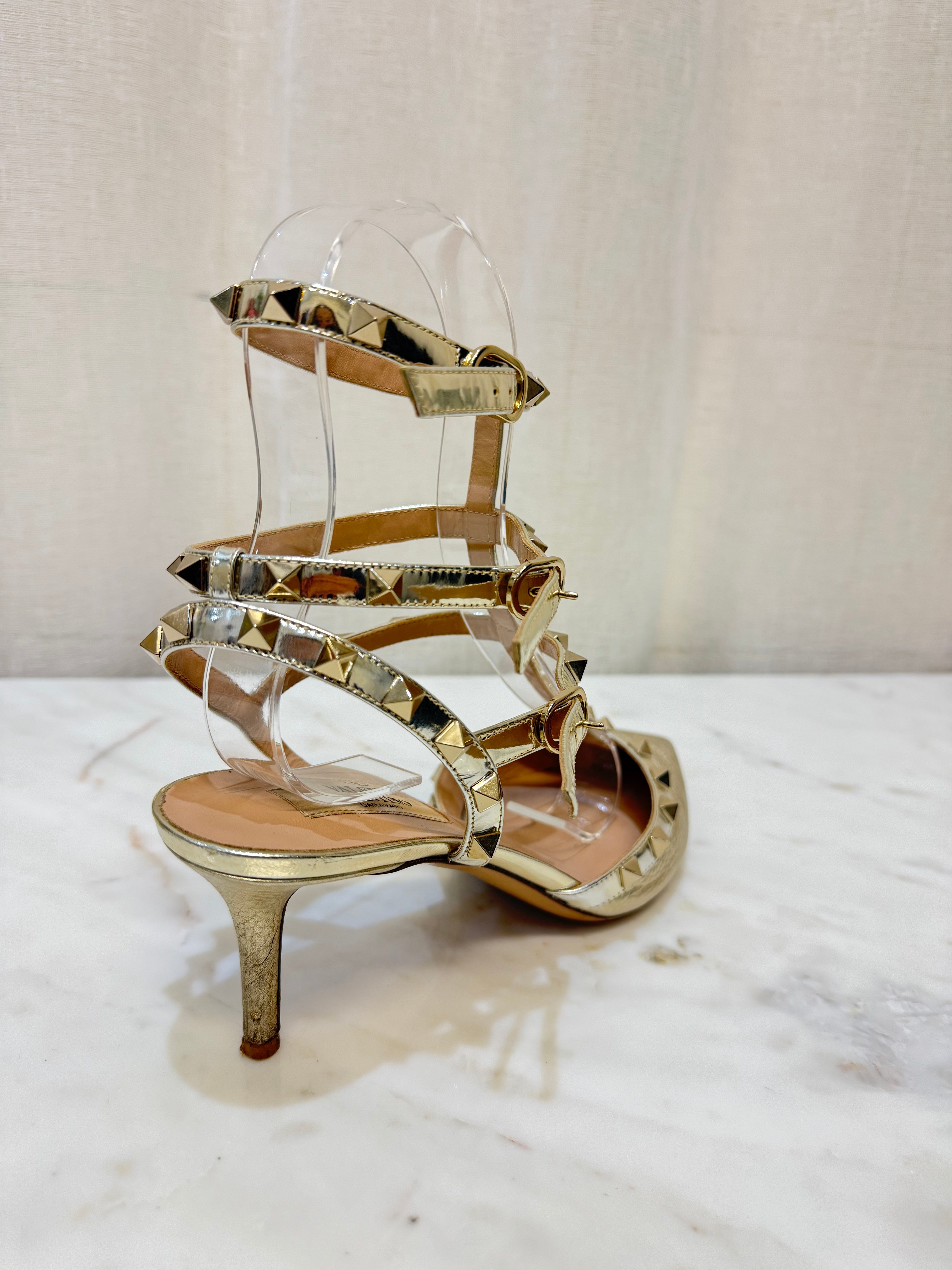 Valentino Gold Heels 39.5