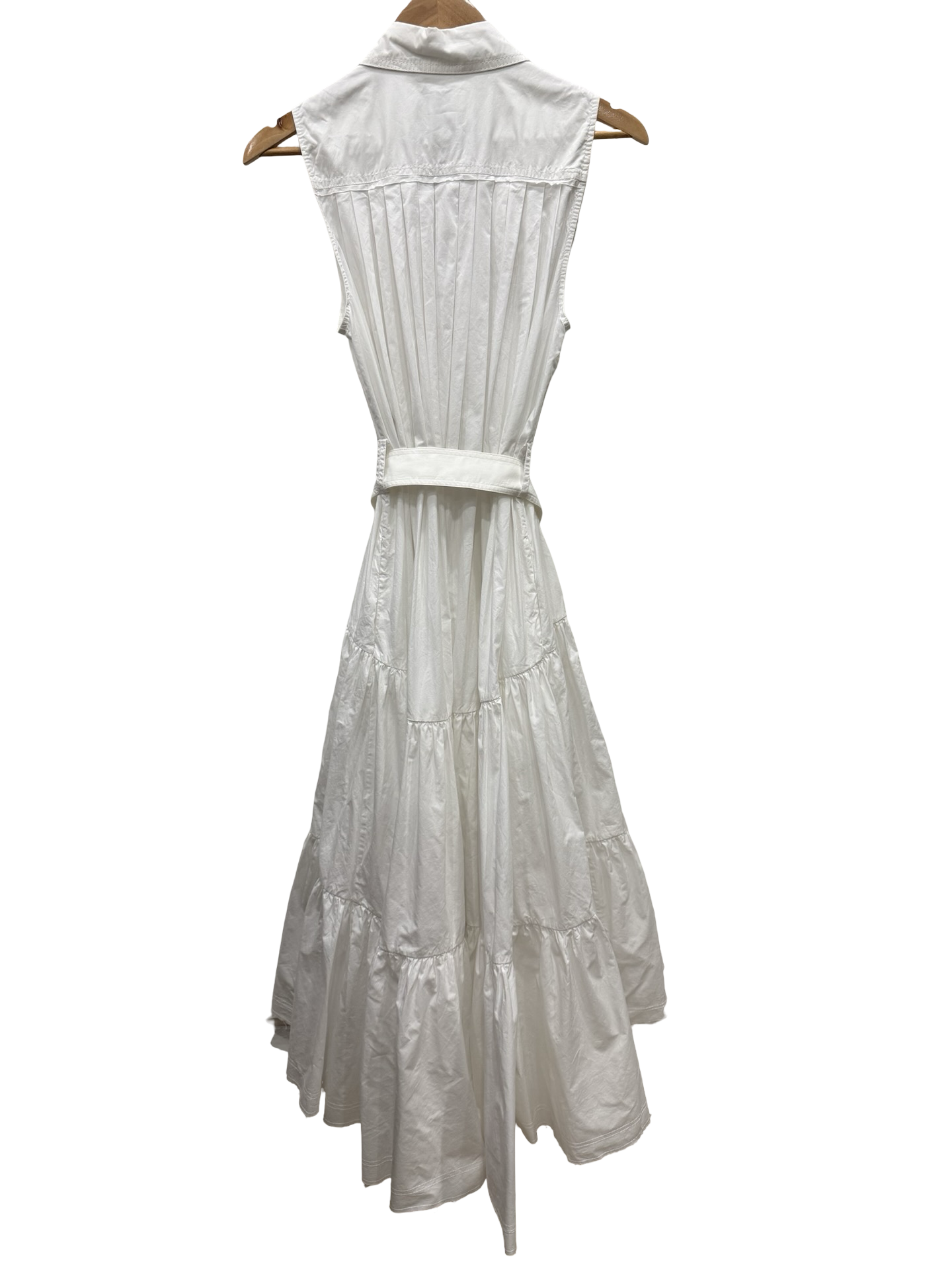 Aje White Tiered Dress 10