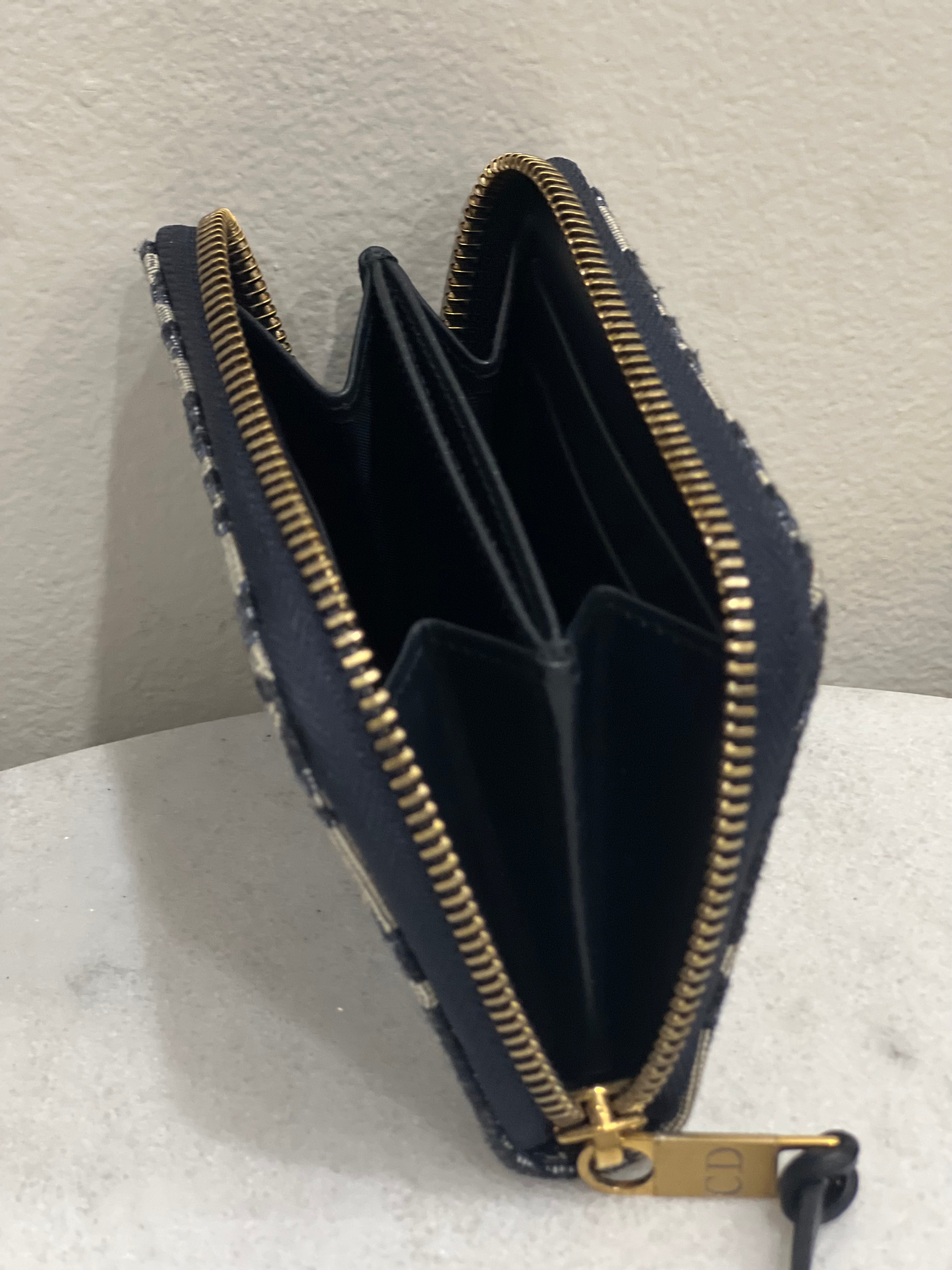 Dior Oblique Jacquard Zip Wallet