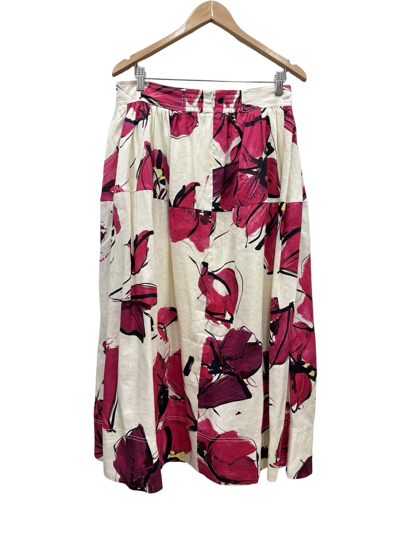Aje Pink/Cream Flrl Maxi Skirt 14