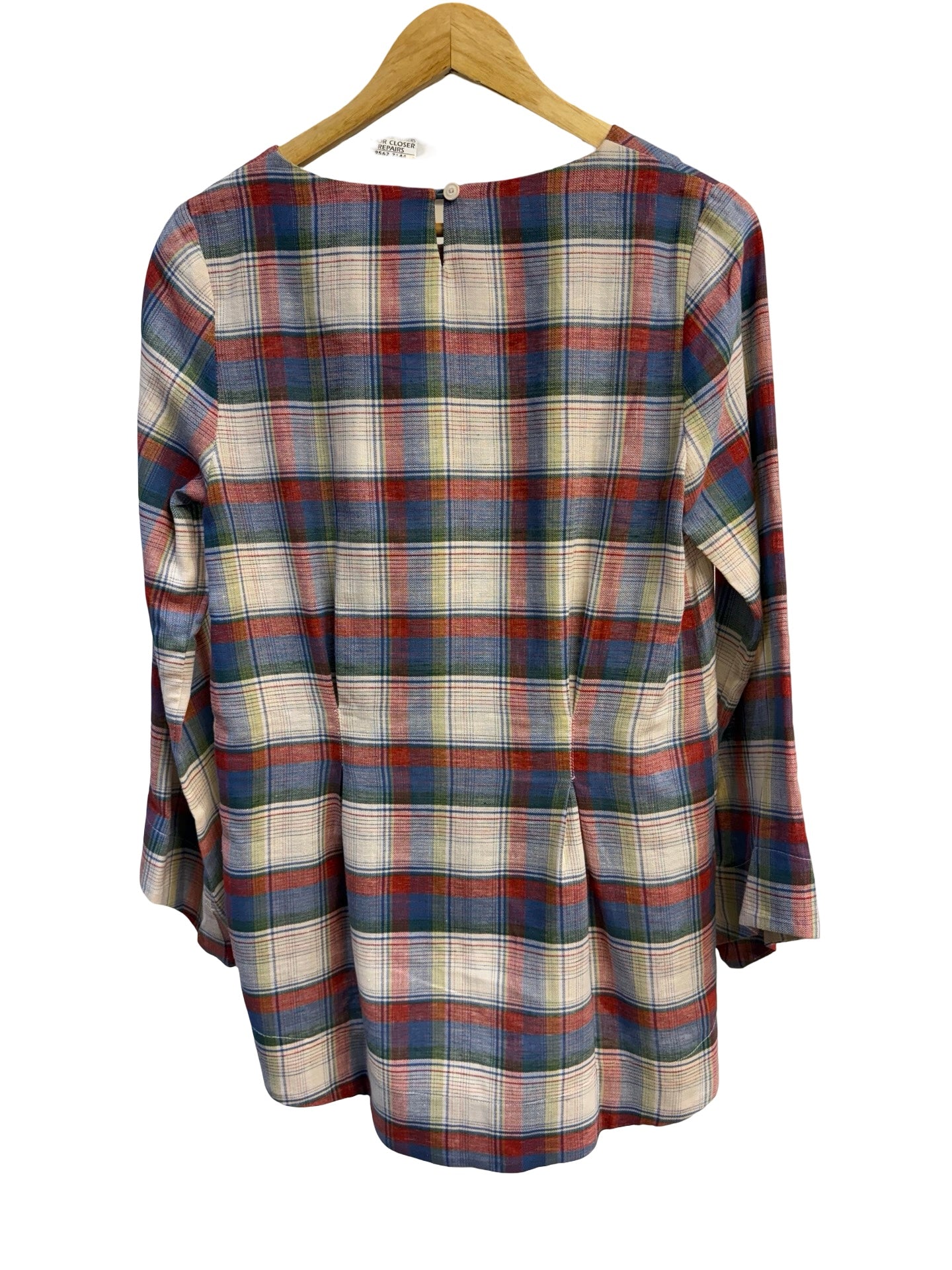 Flatiron Cream, Blue & Red Check Shirt 1